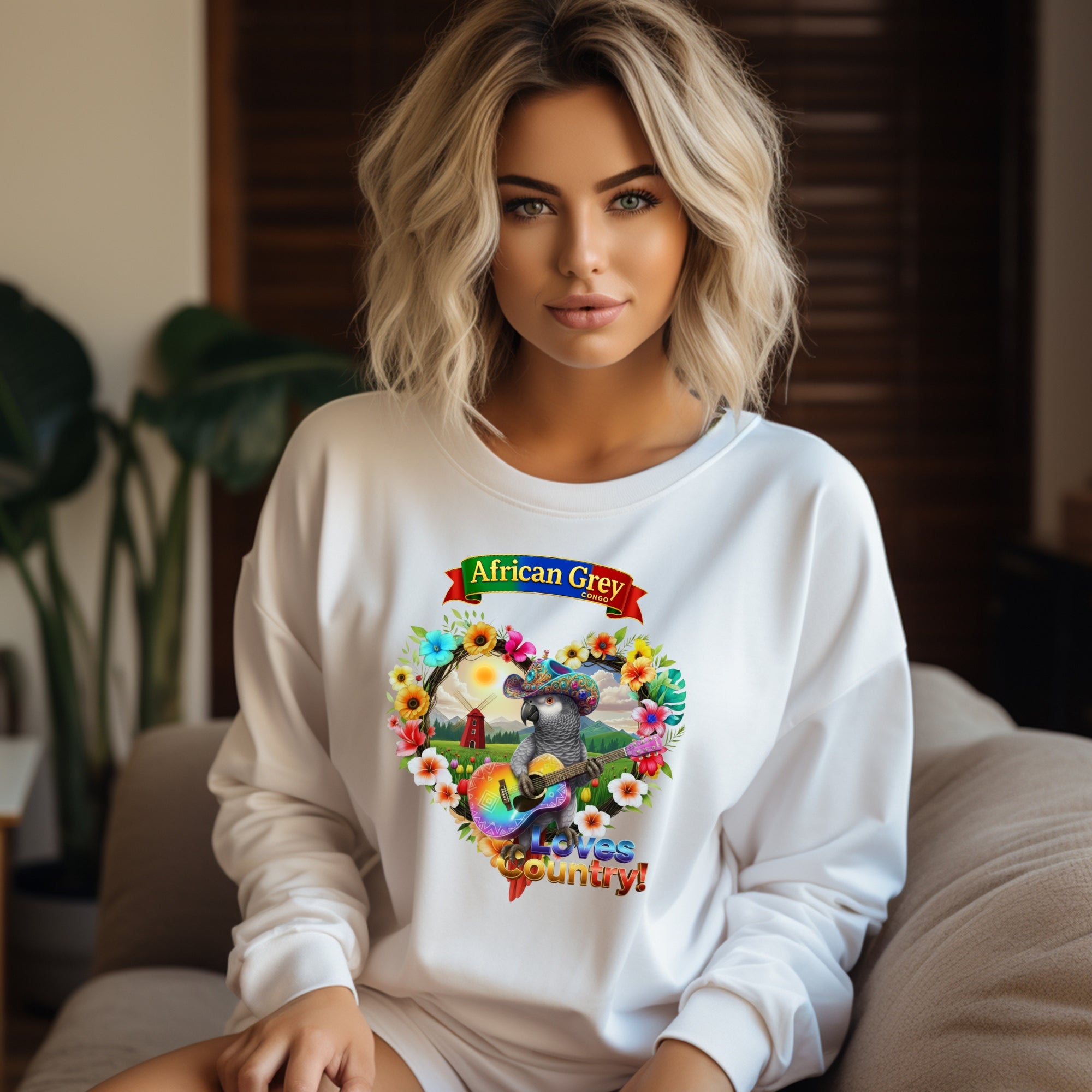 African Grey Congo Country Lover Sweatshirt
