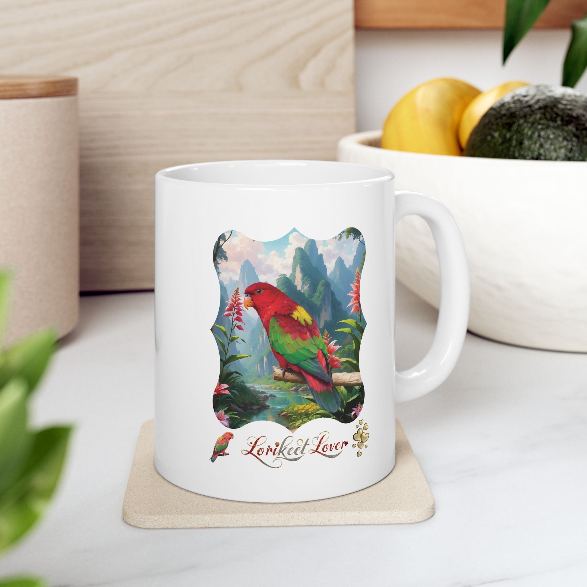 Red Green Lorikeet Lover Mug