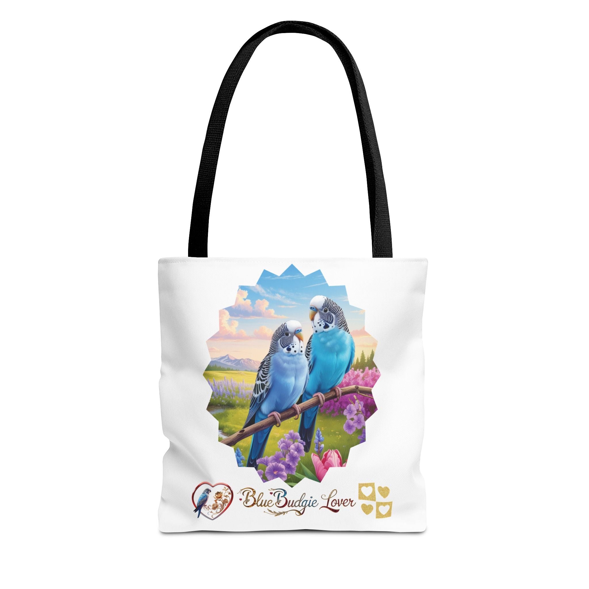 Blue Budgie Lover Couple Tote Bag