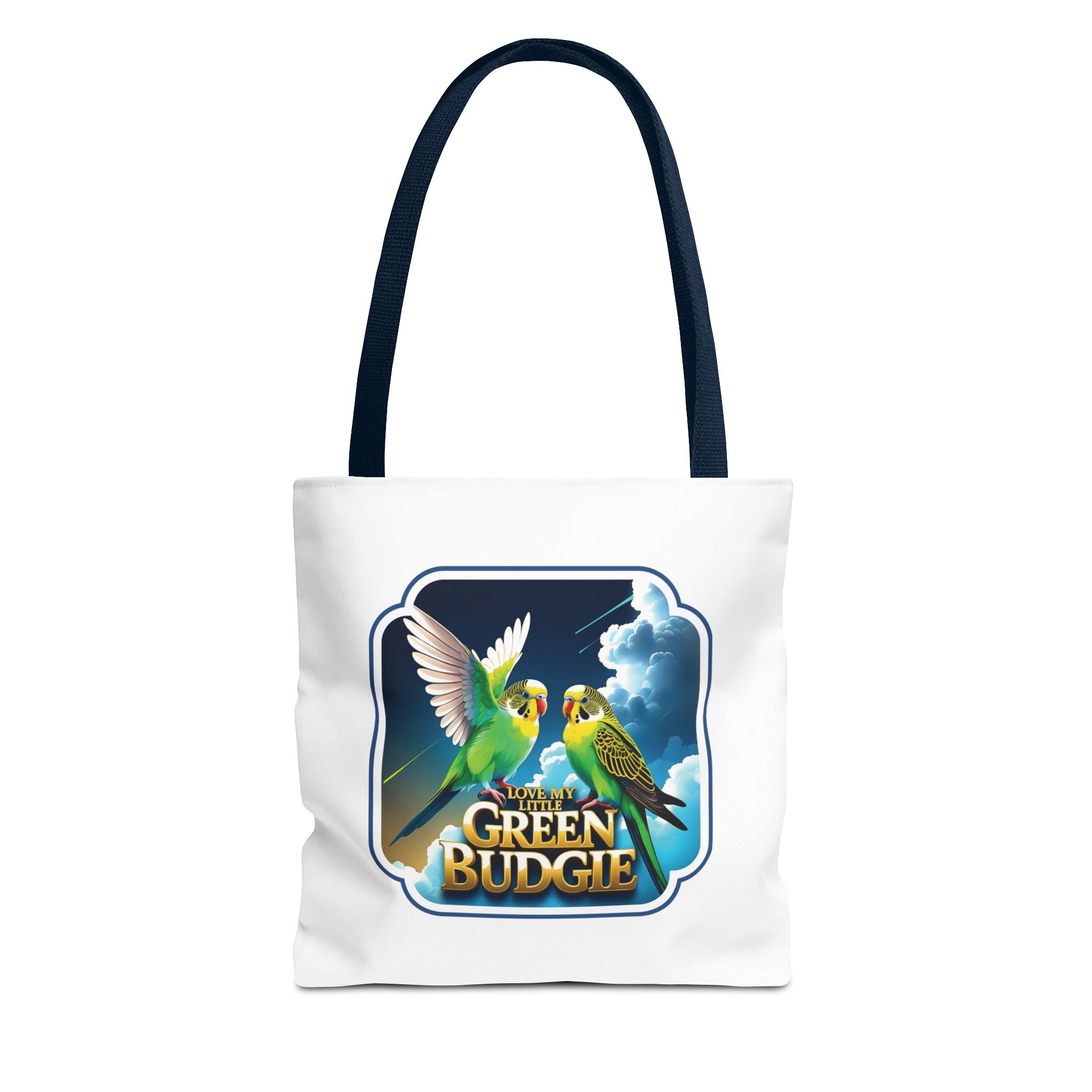 Love My Little Green Budgie Tote Bag
