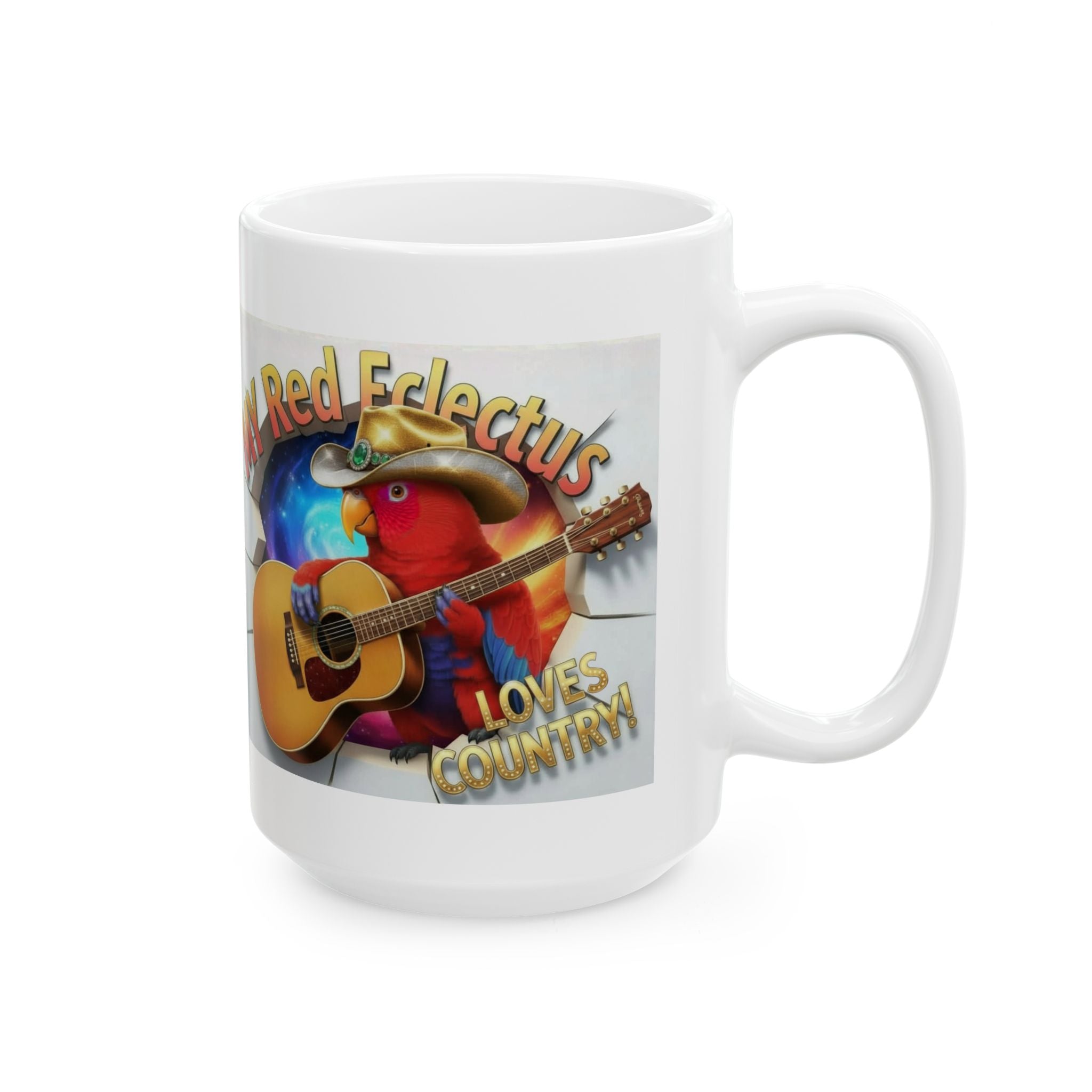 My Red Eclectus Loves Country Mug