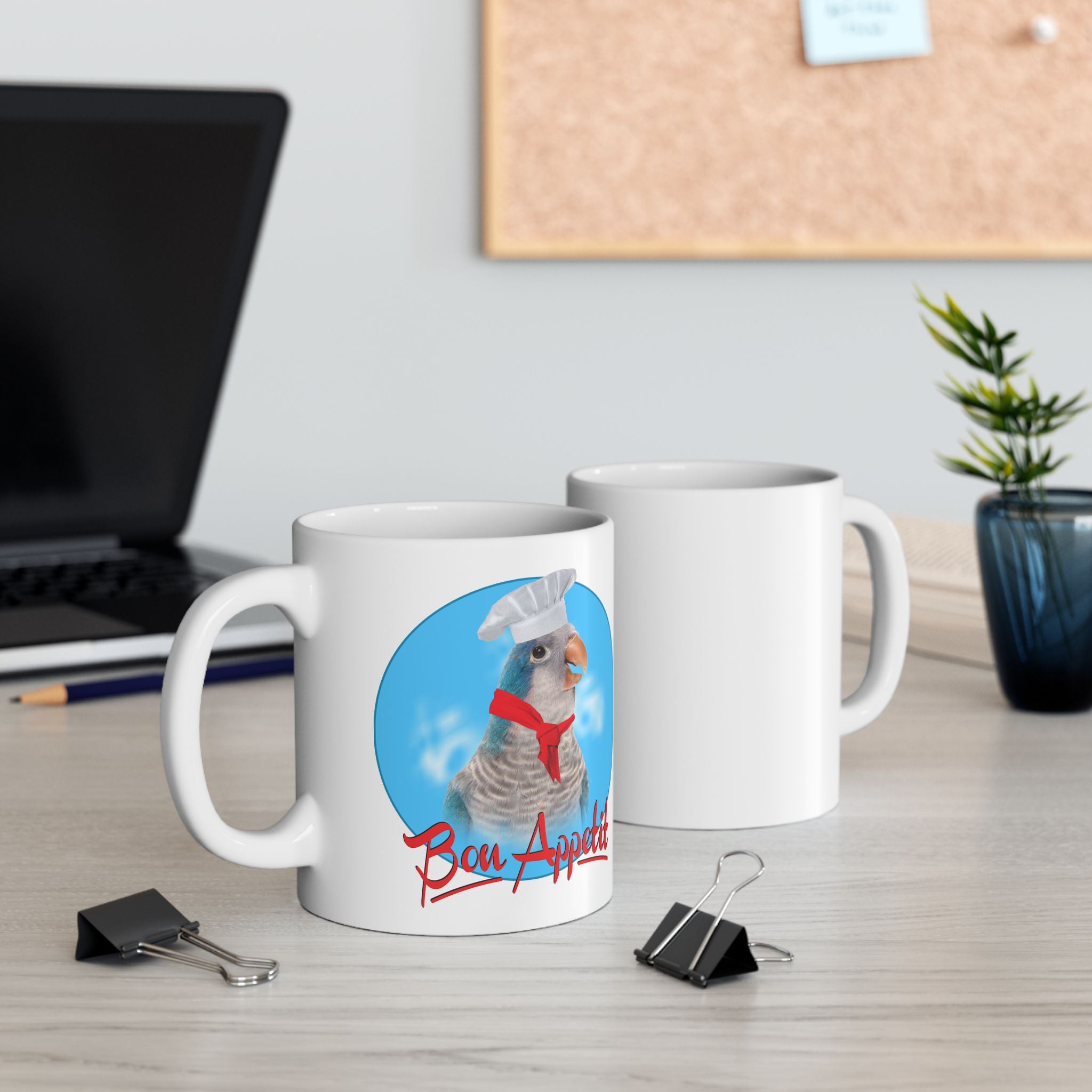 Blue Quaker Bon Appetit Mug