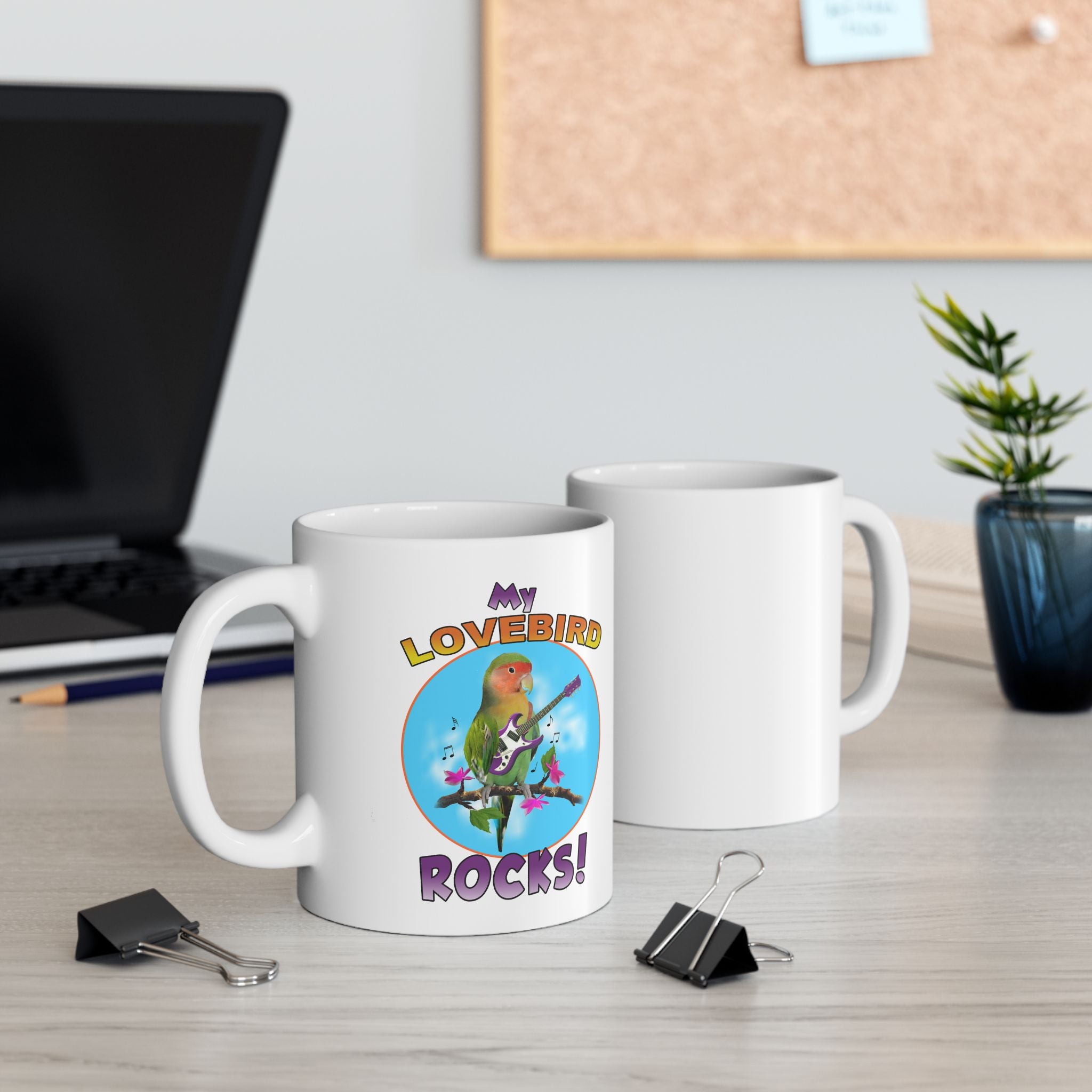 My Lovebird Rocks Guitar Mug