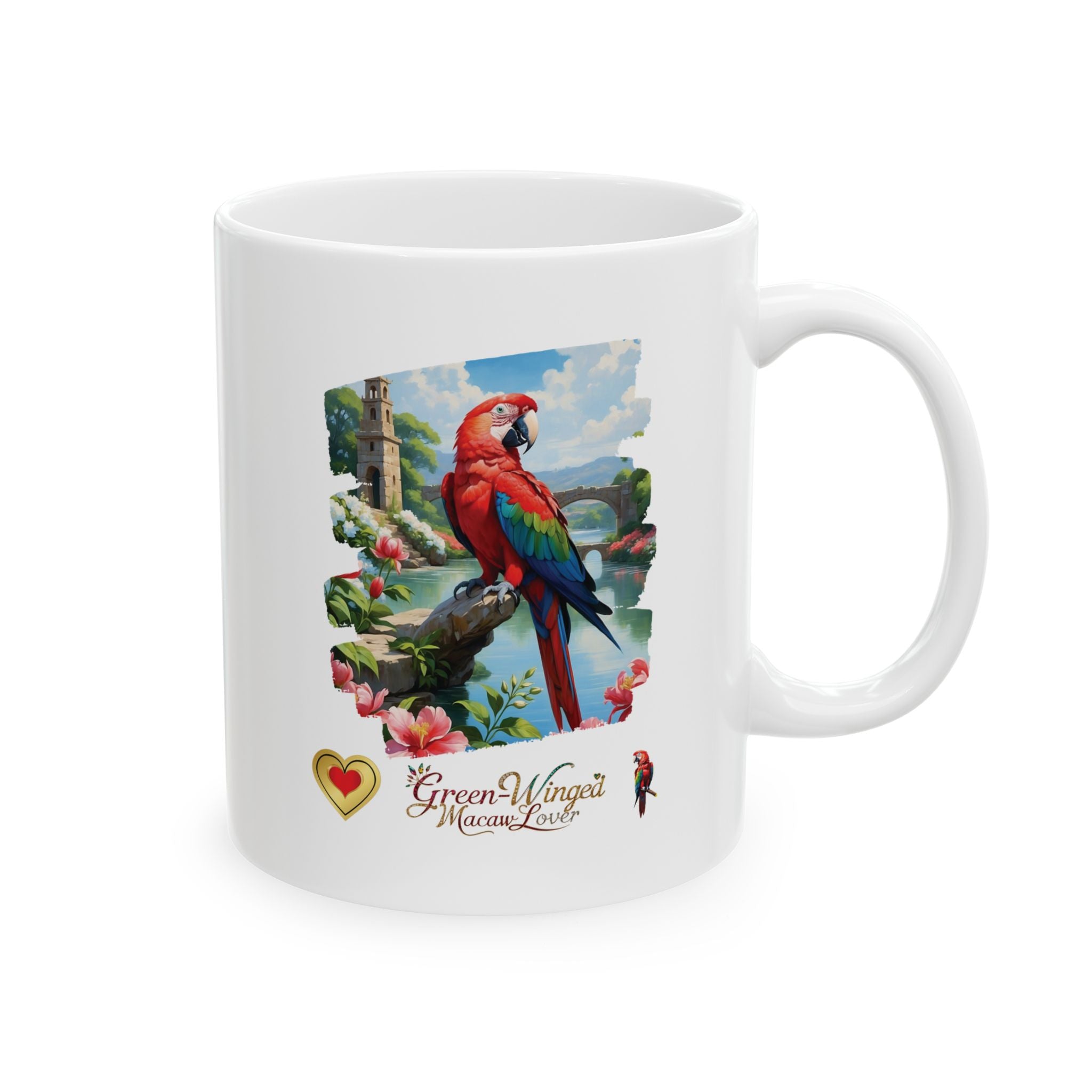 Rainbow Green-Winged Macaw Lover Mug