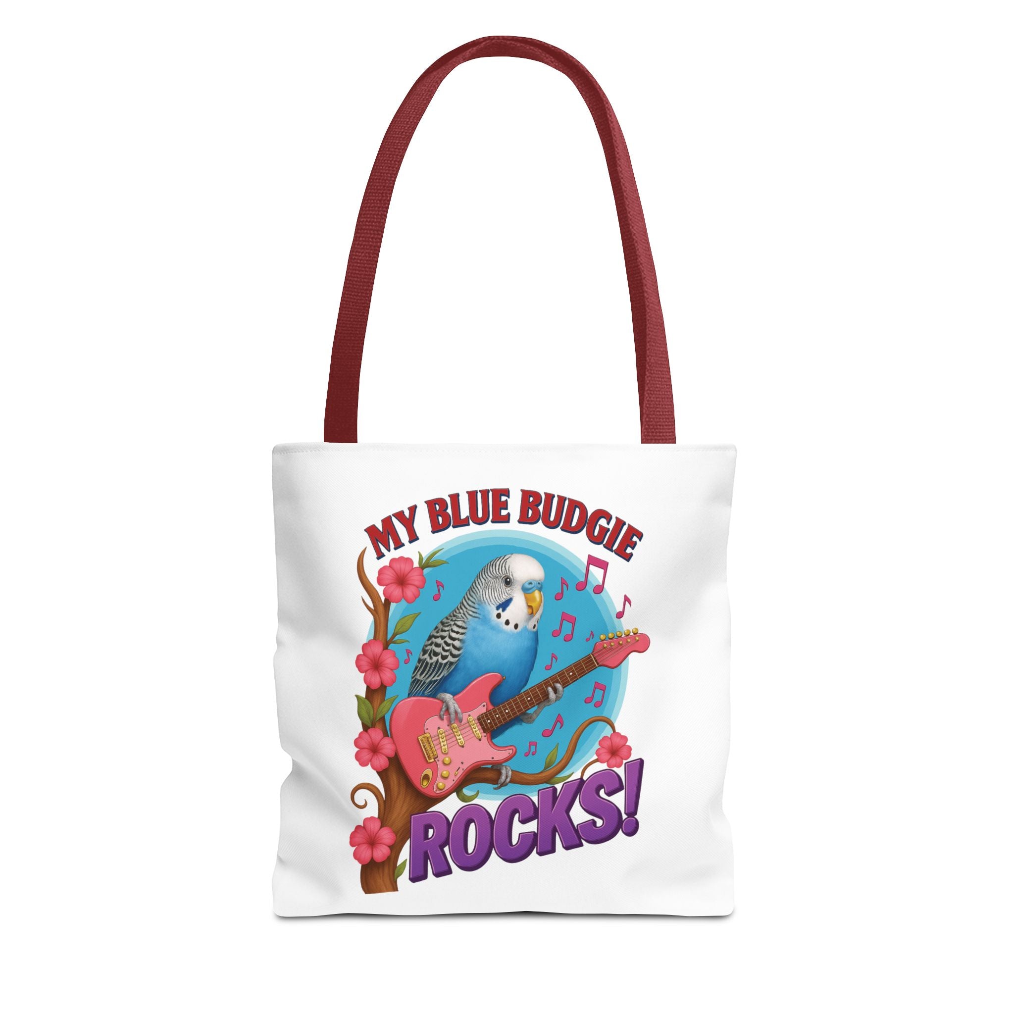 My Blue Budgie Rocks Guitar Tote Bag