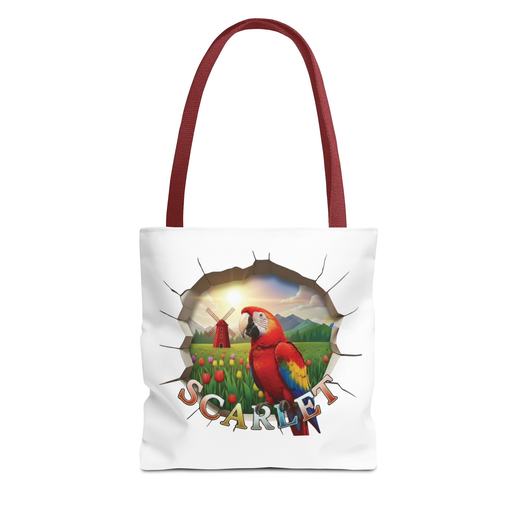 Scarlet Parrot Art Tote Bag