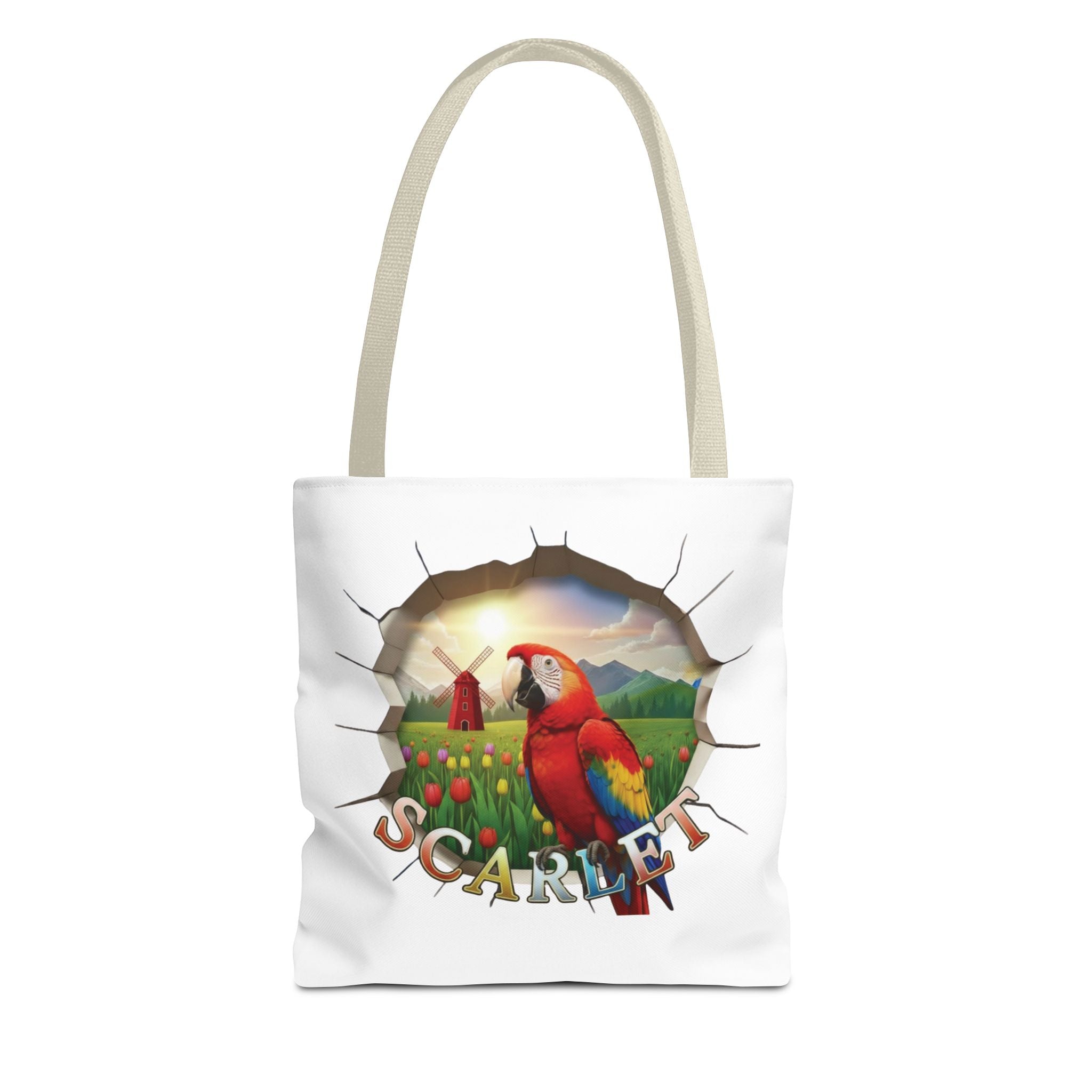 Scarlet Parrot Art Tote Bag