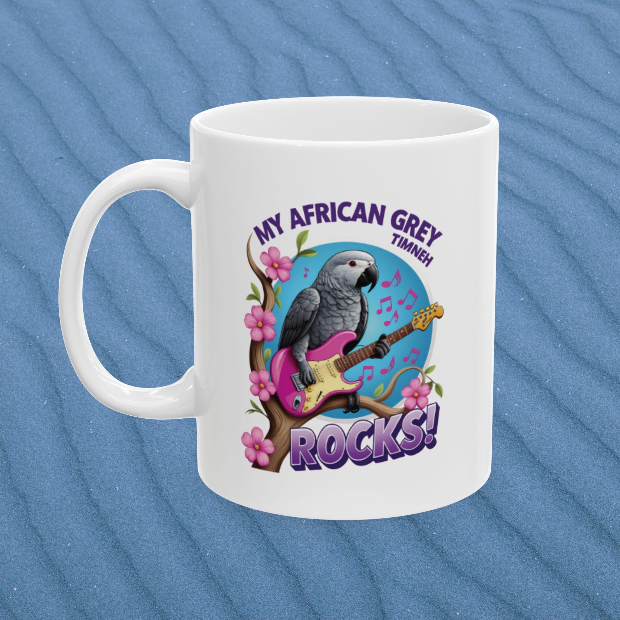African Grey Timneh Rocks Mug