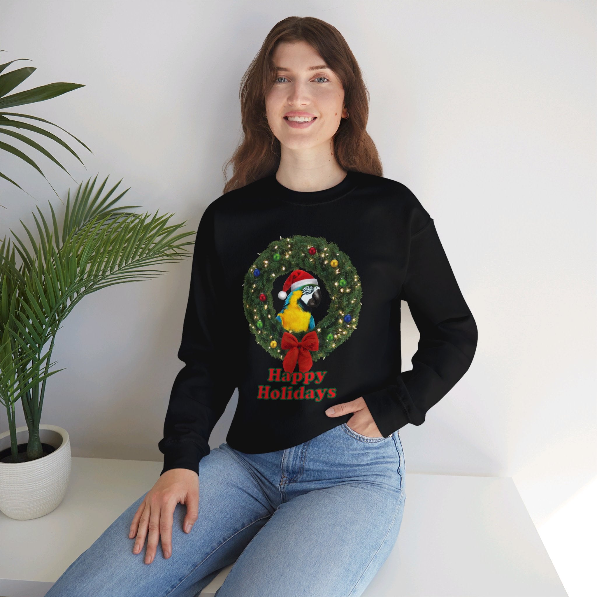 Happy Christmas Holidays Blue And Gold Sweatshirt
