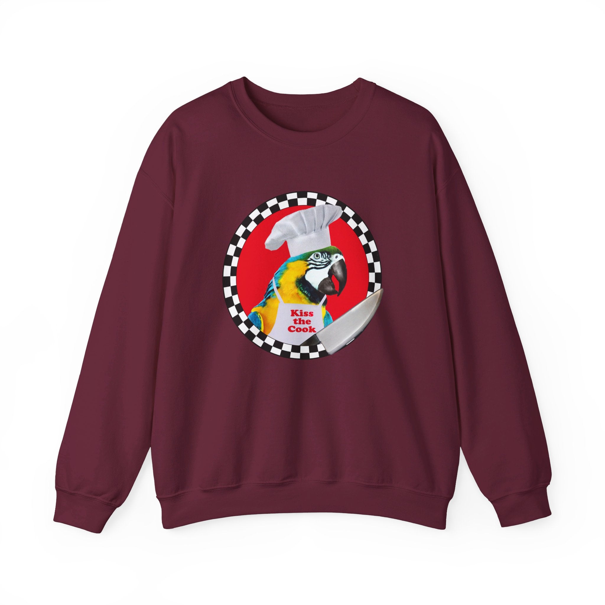 Kiss The Cook Blue And Gold Sweatshirt