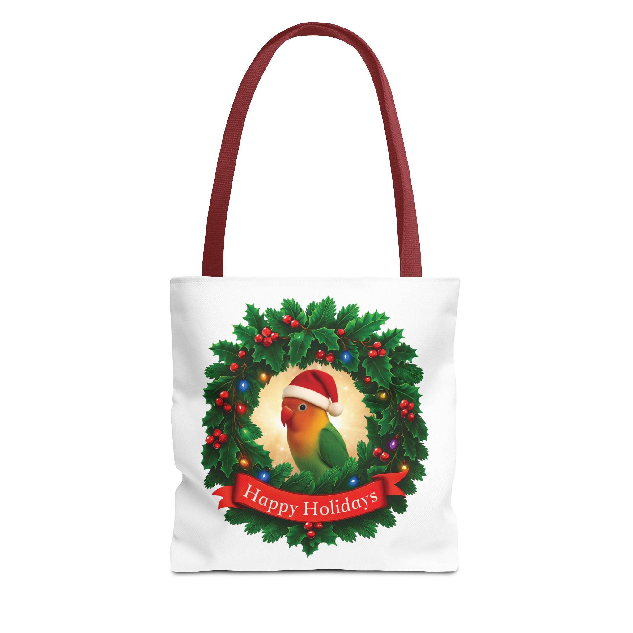 Happy Holidays Lovebird Tote Bag