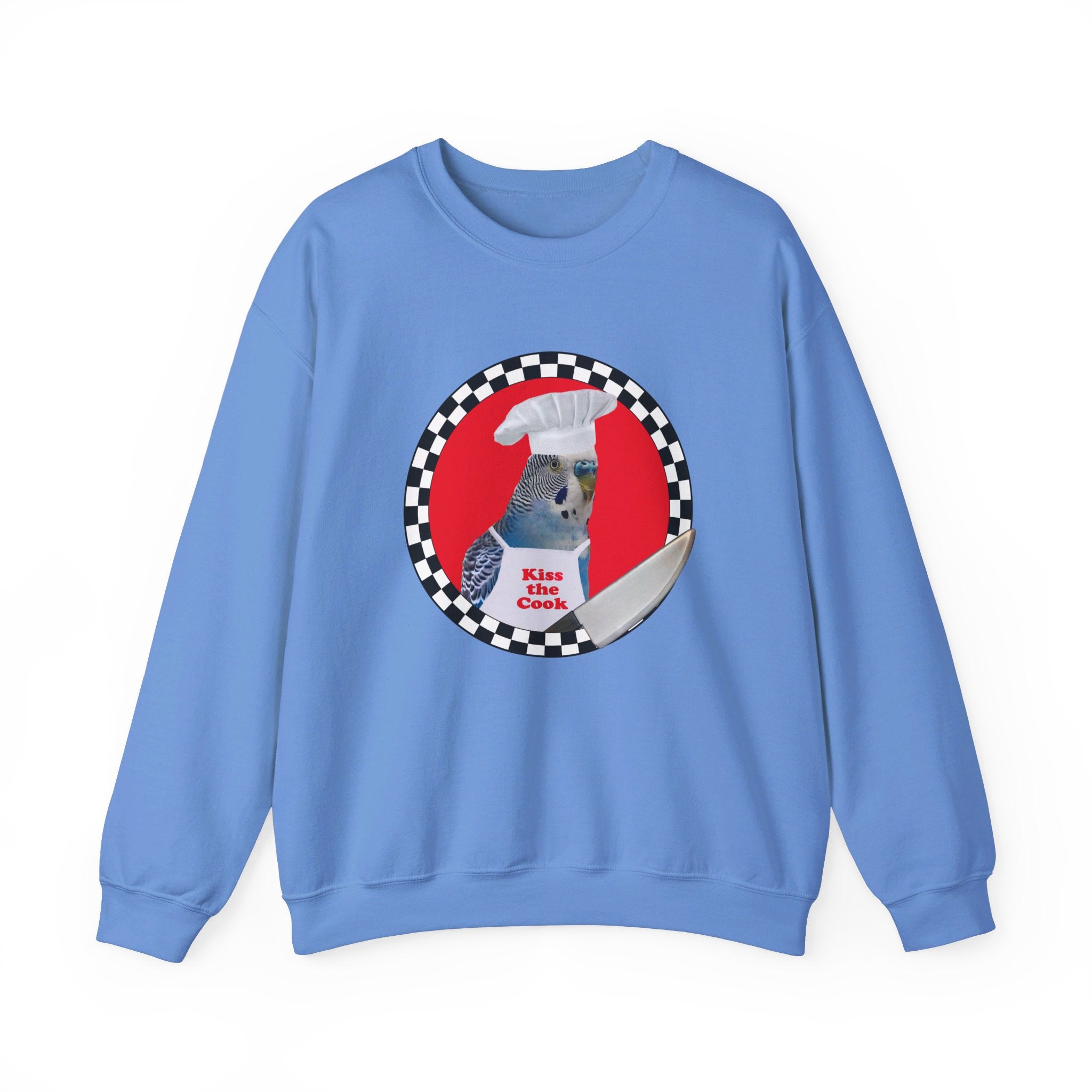 Kiss The Cook Blue Budgie Sweatshirt