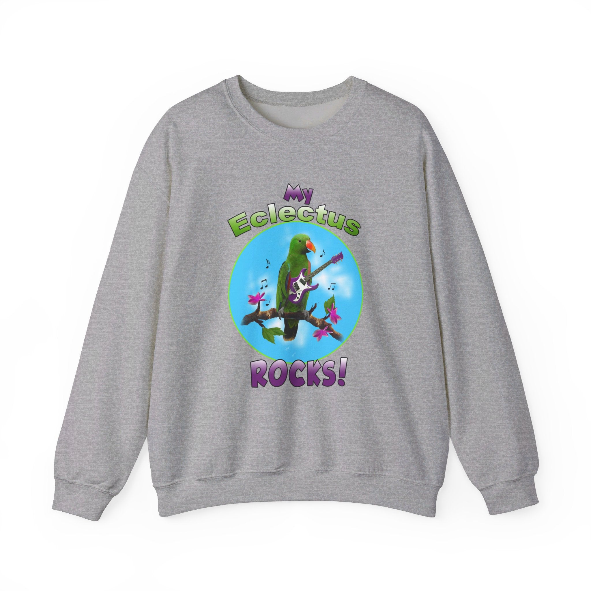 My Green Eclectus Rocks Guitar Sweatshirt