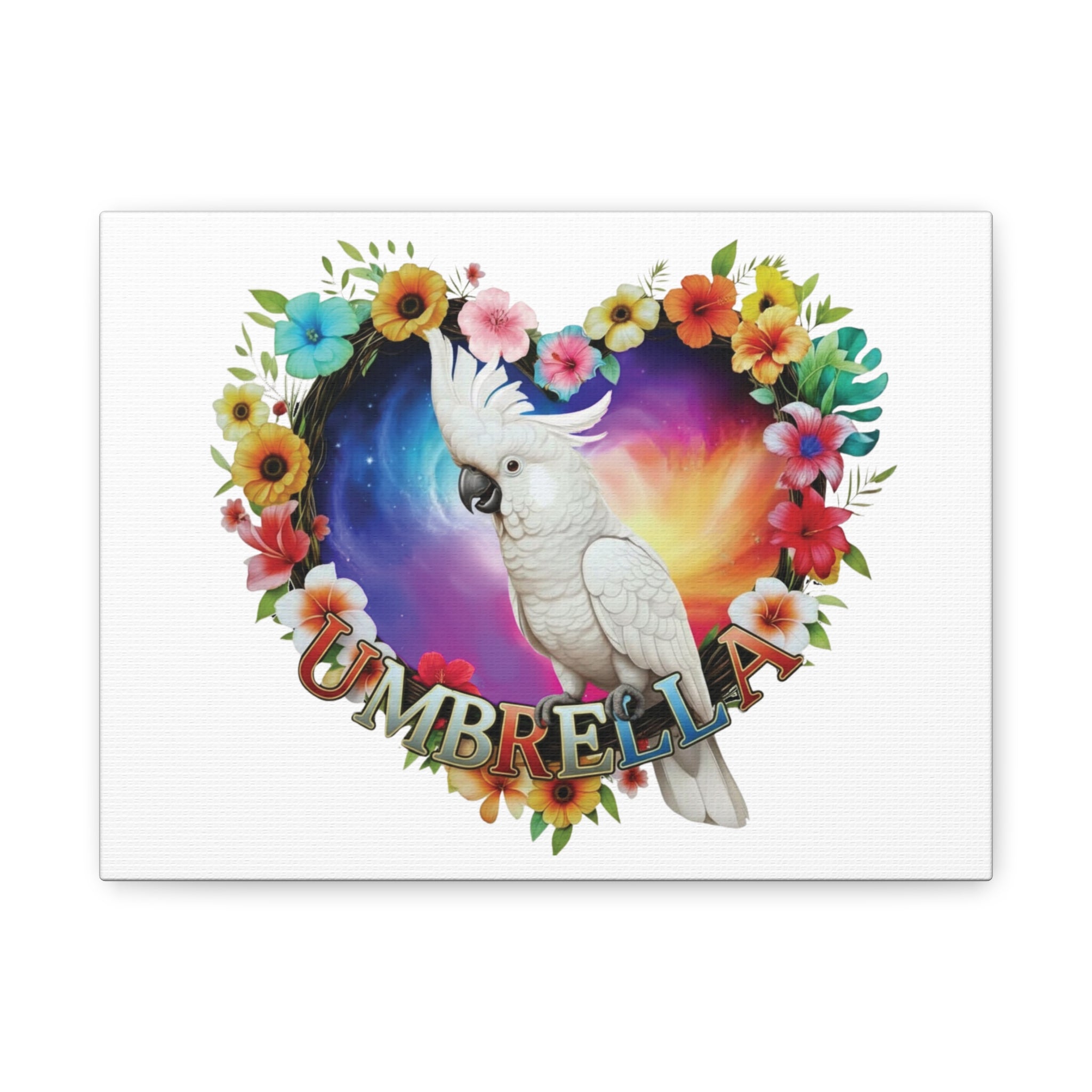 Umbrella Cockatoo Heart Wall-Hanging