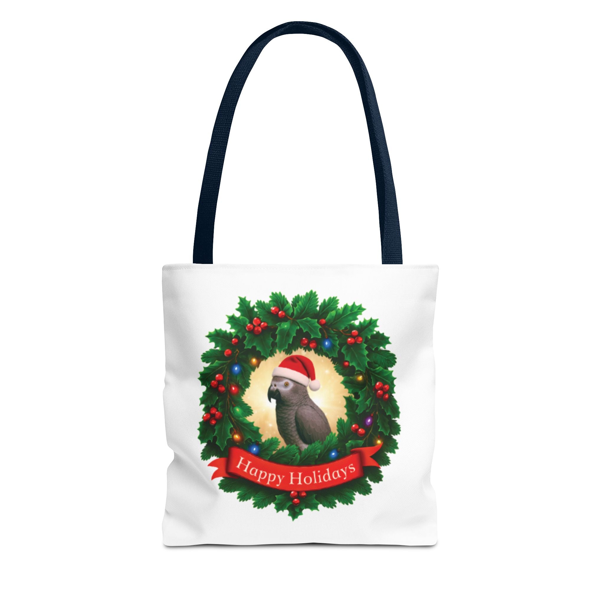 Happy Holidays African Grey Timneh Tote Bag