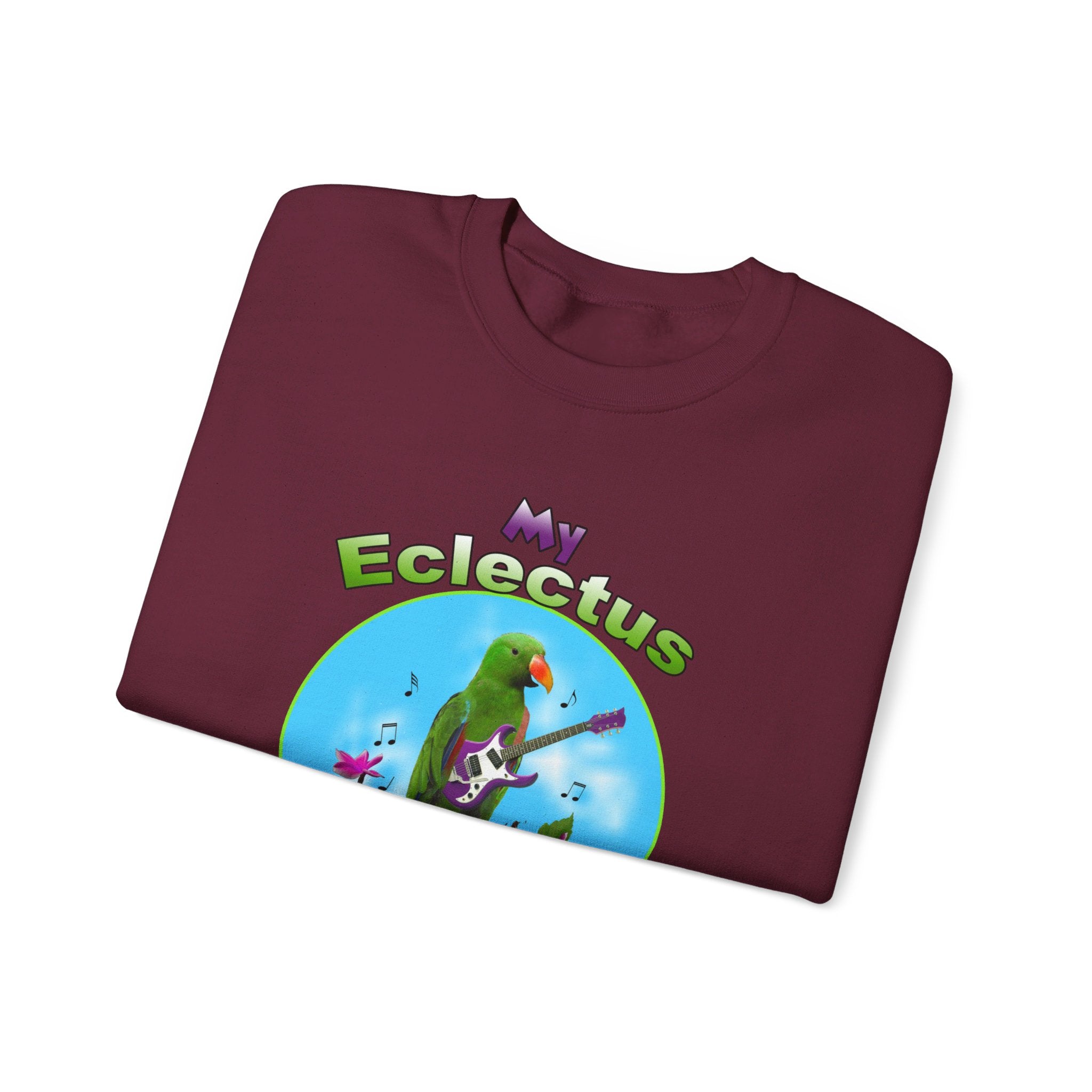 My Green Eclectus Rocks Guitar Sweatshirt