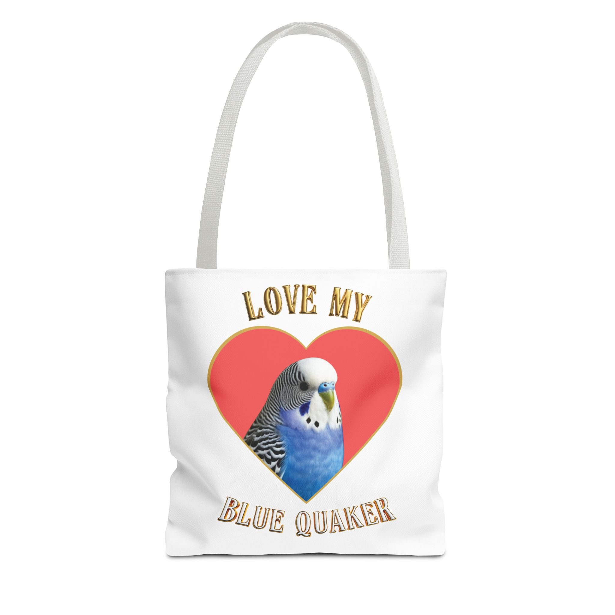 Love My Blue Budgie Heart Tote Bag