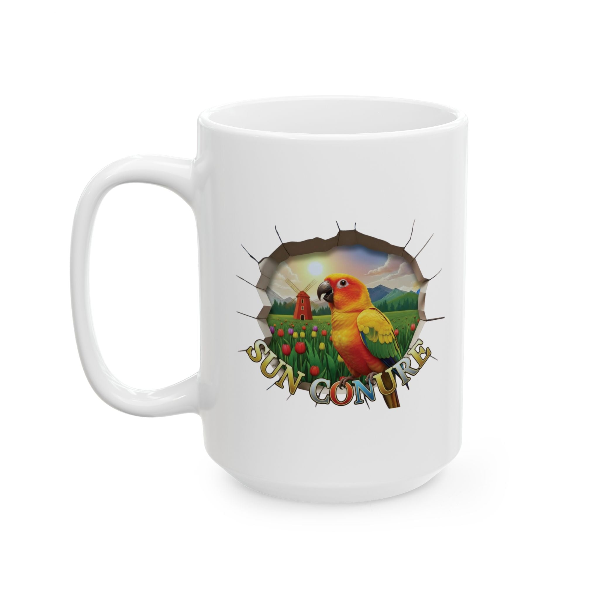 Sun Conure Tulip Field Mug