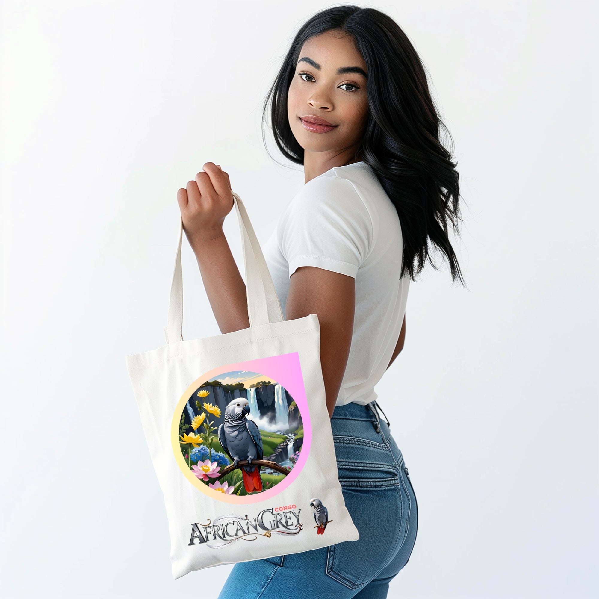 African Grey Congo Tote Bag