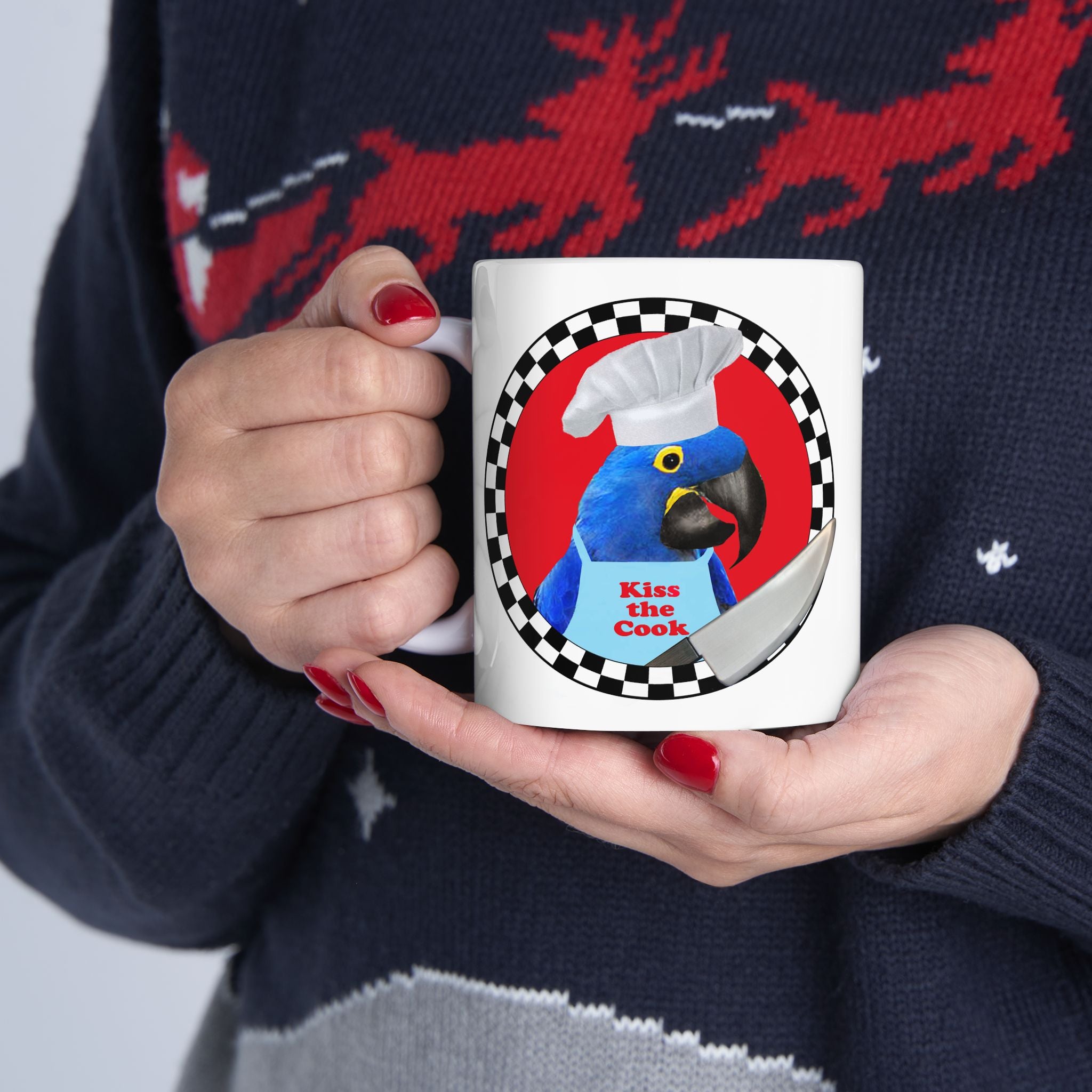 Kiss The Cook Hyacinth Mug