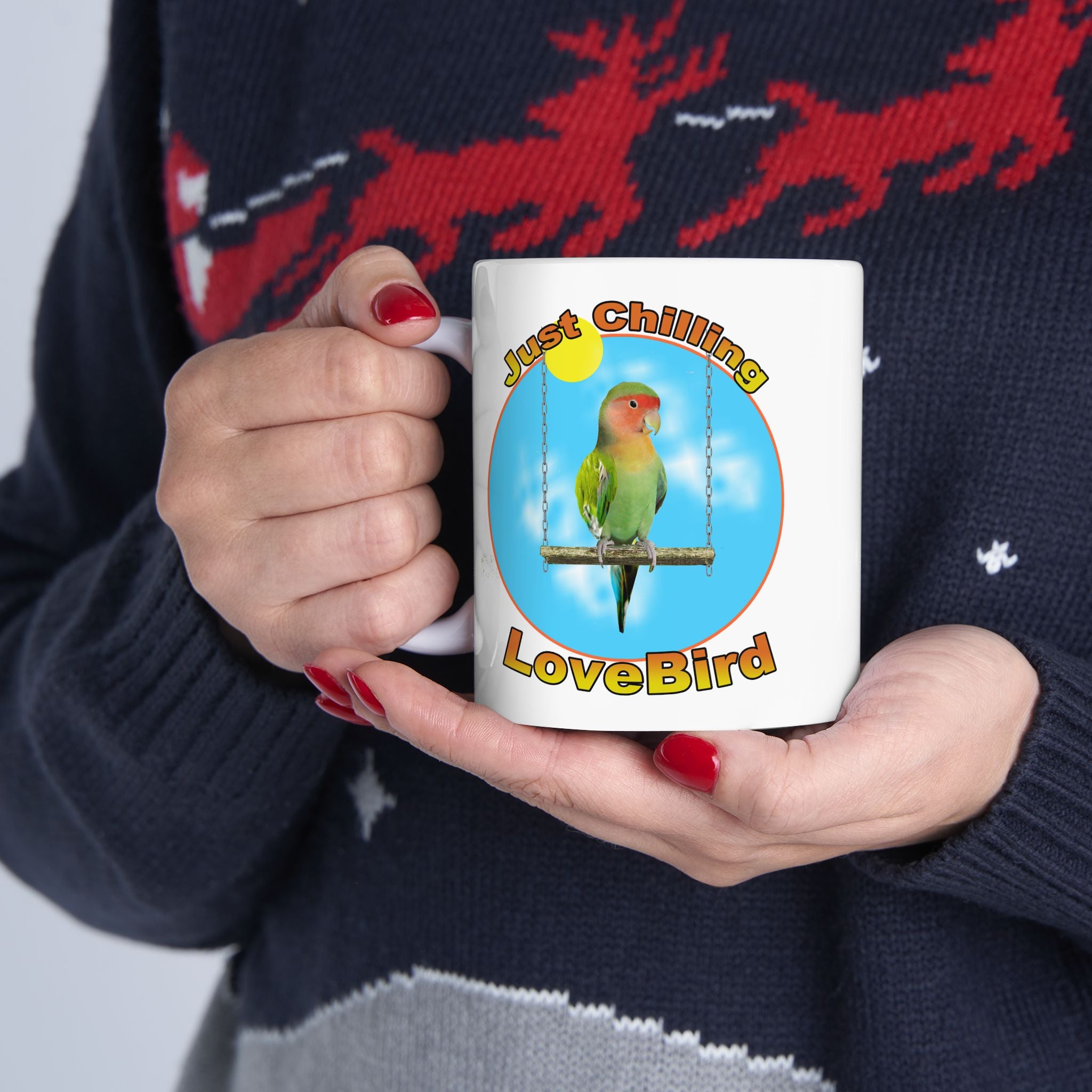 Just Chilling Swing Lovebird Mug