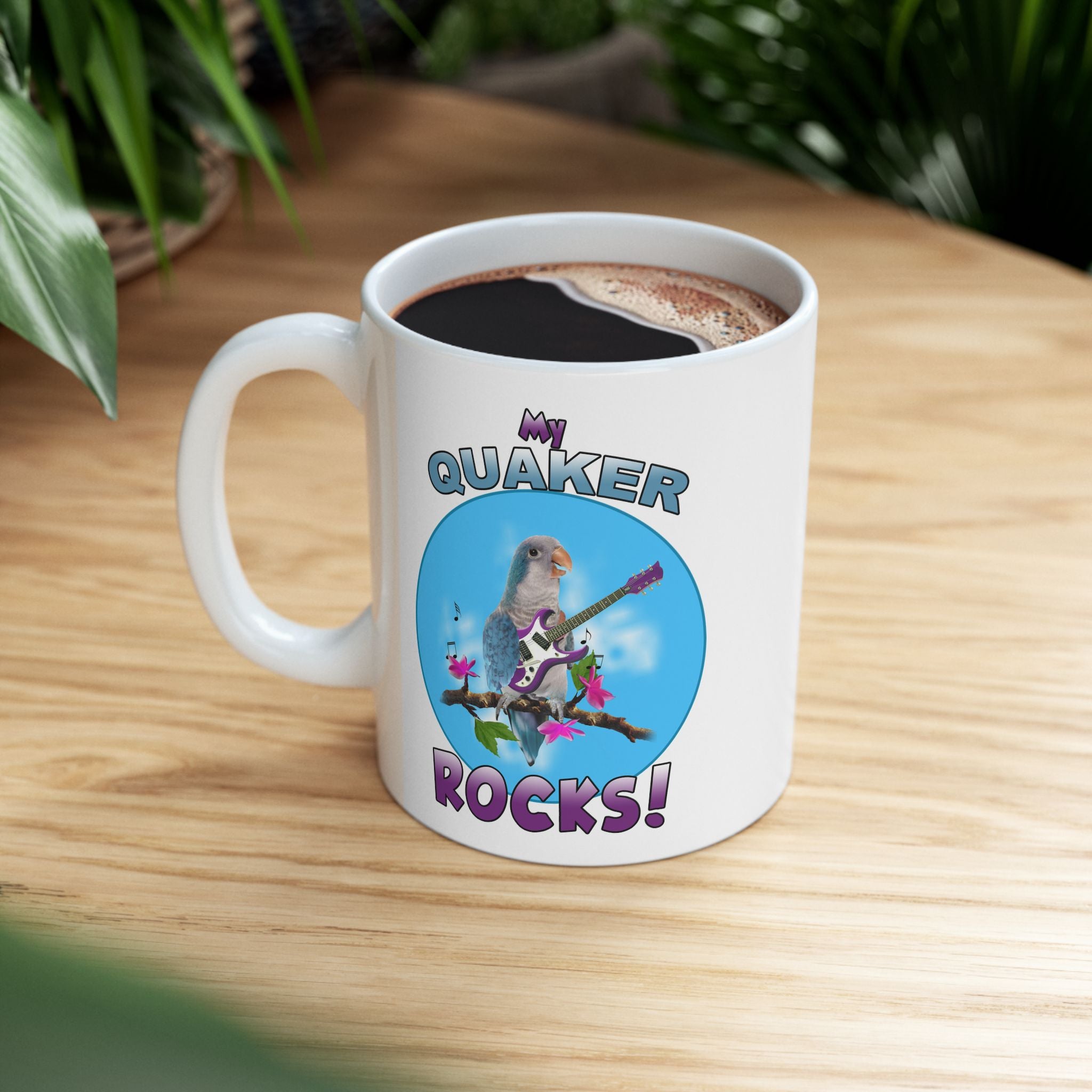 My Blue Quaker Rocks Guitar Mug