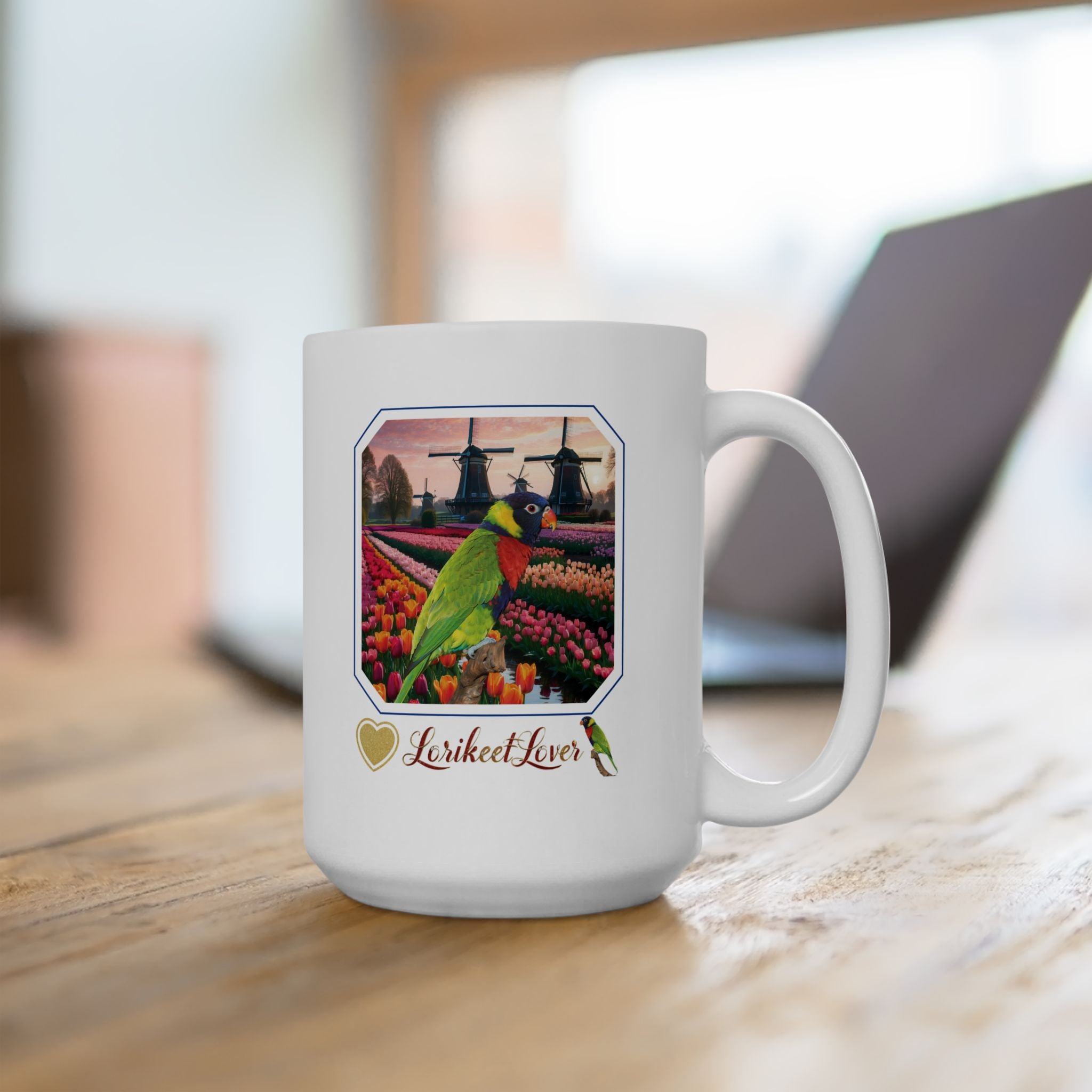 Lorikeet Lover Tulip Flower Mug