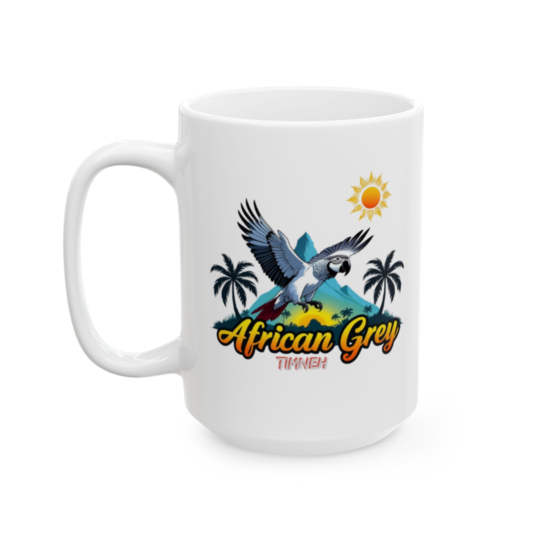 African Grey Timneh Sunset Mug