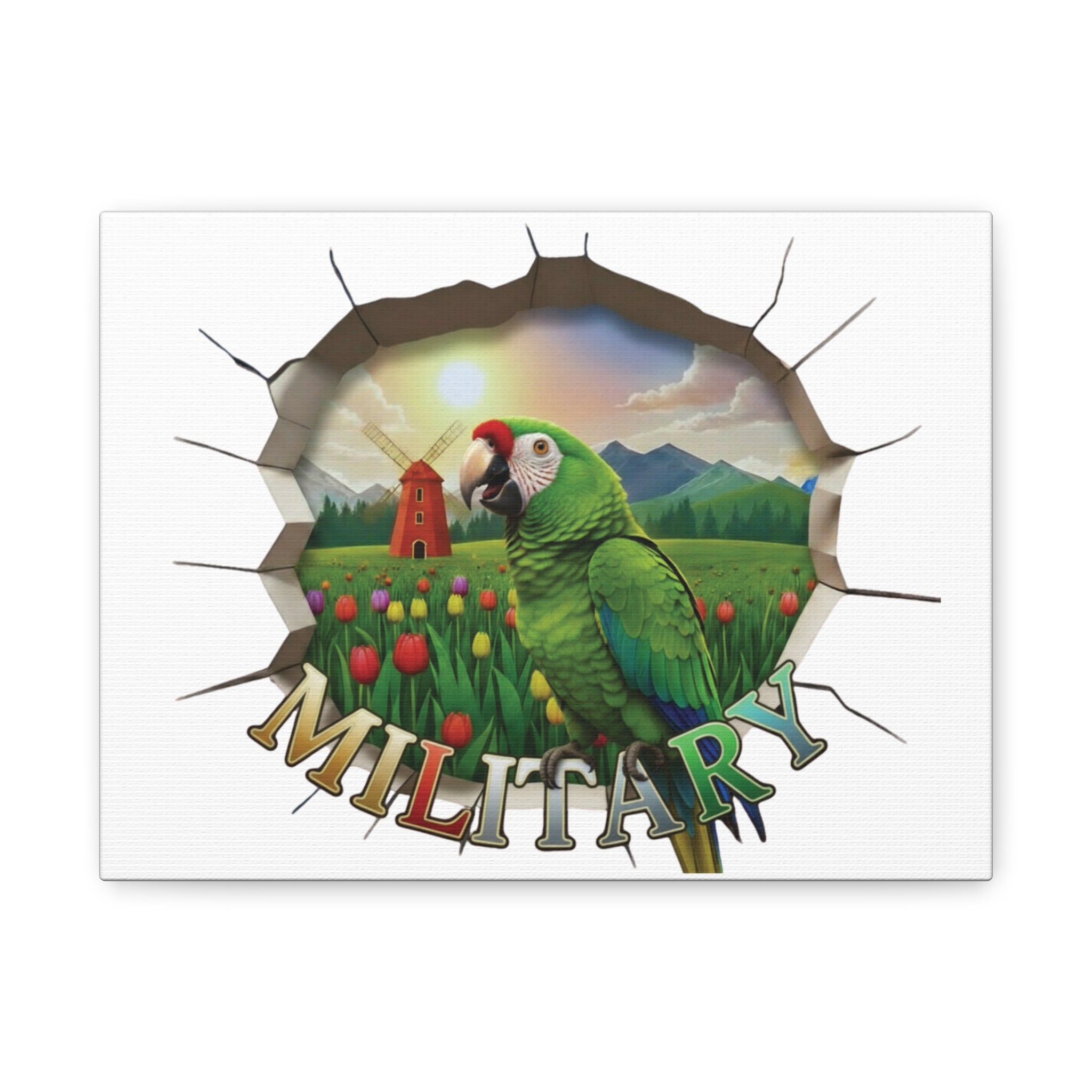 Military Parrot Wall-Hanging