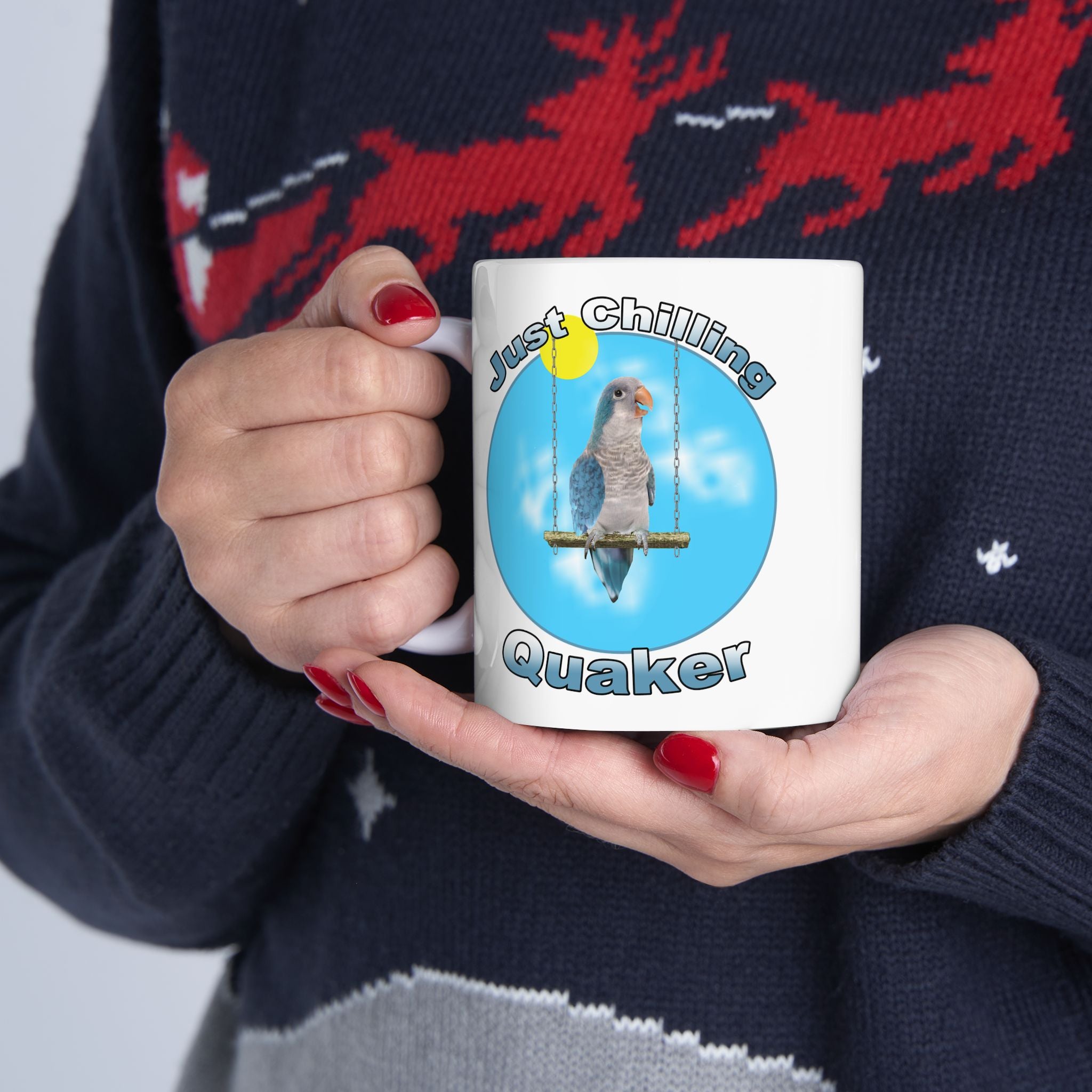 Just Chilling Swing Blue Quaker Mug