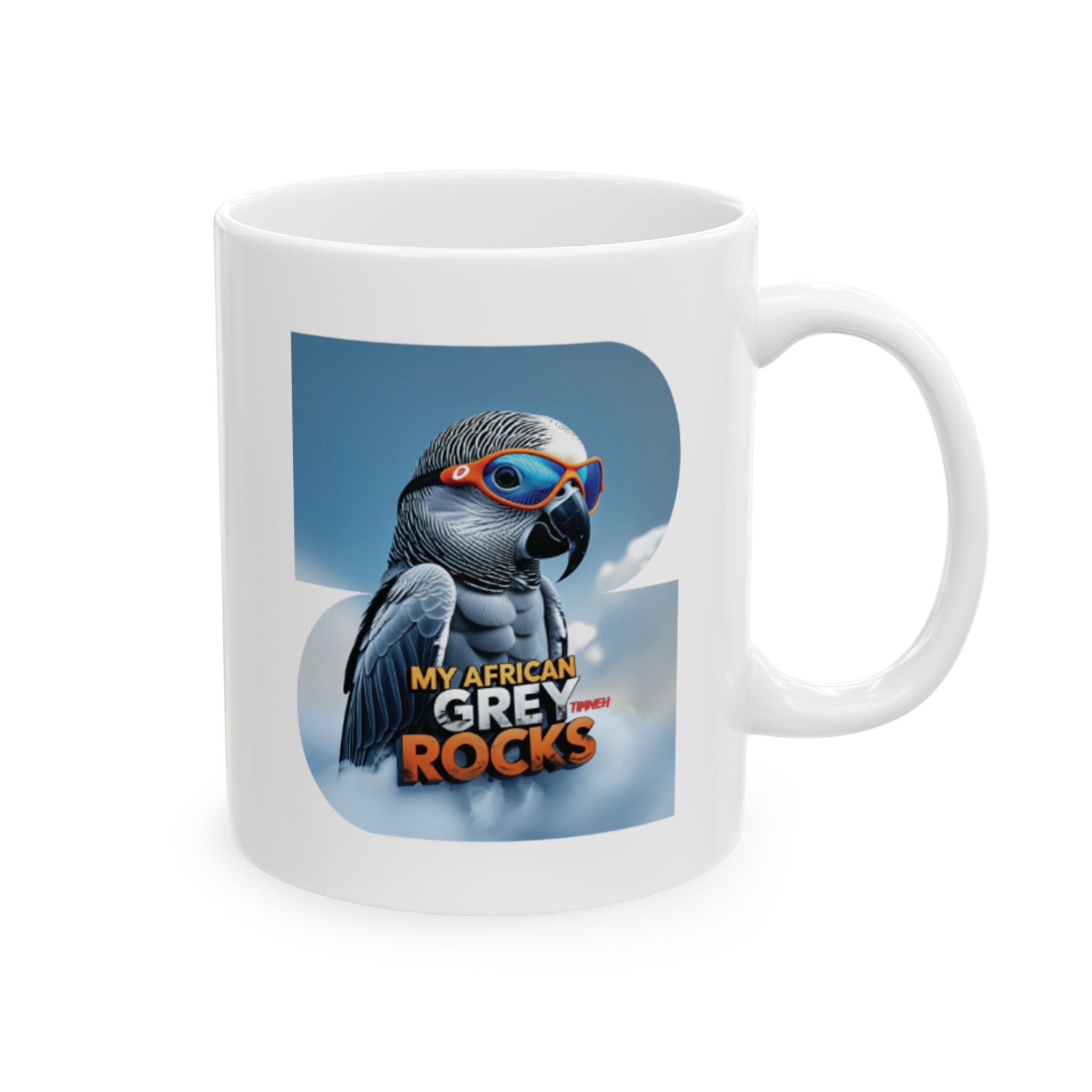 African Grey Timneh Rocks Mug