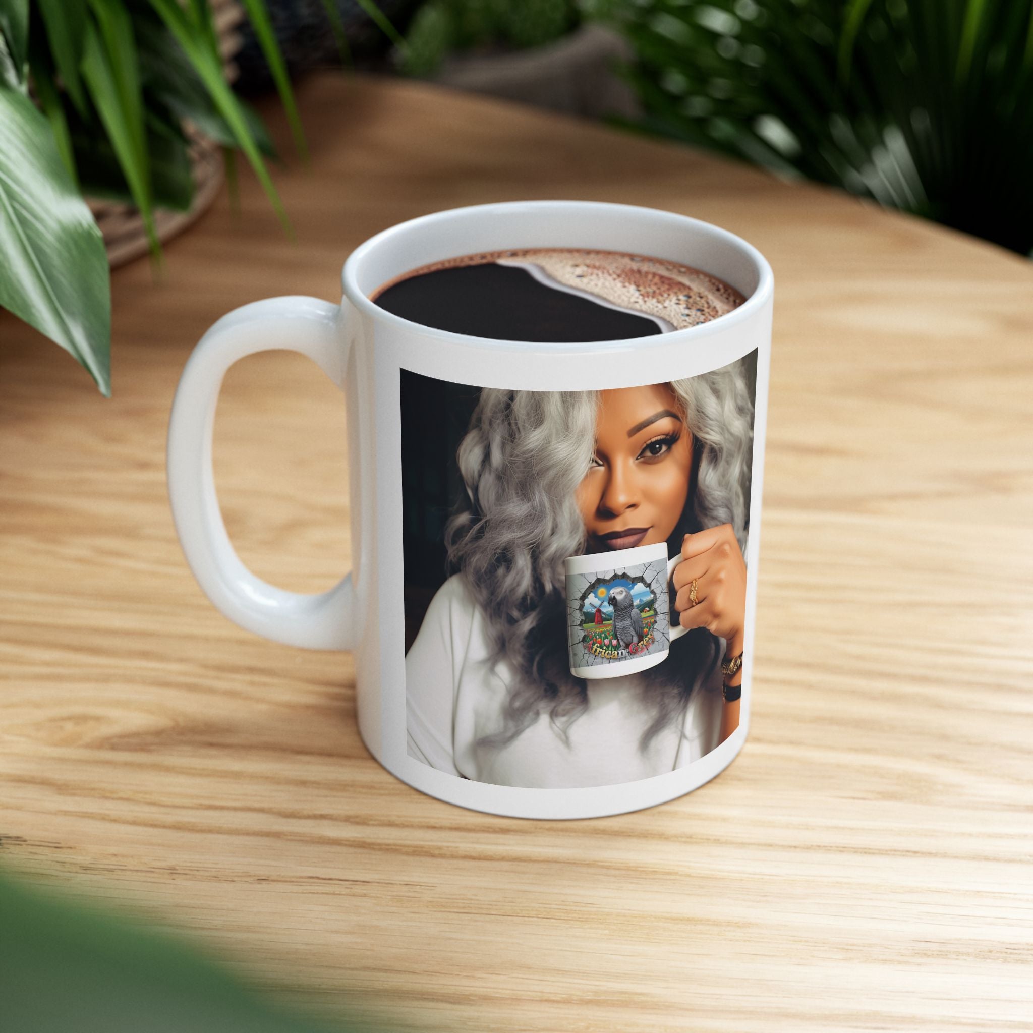 African Grey Timneh Nature Scenic Mug