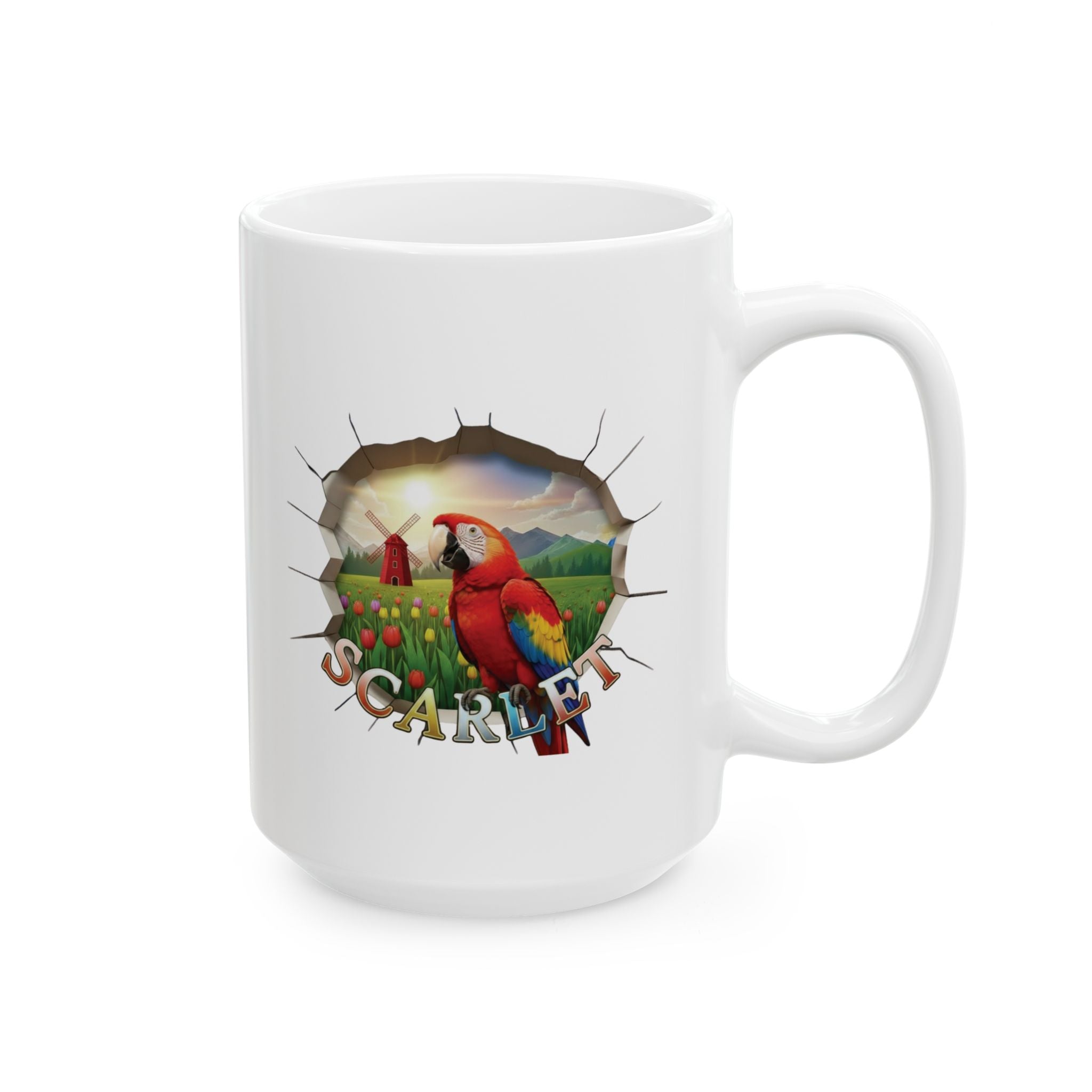 Red Scarlet Tulip Field Mug