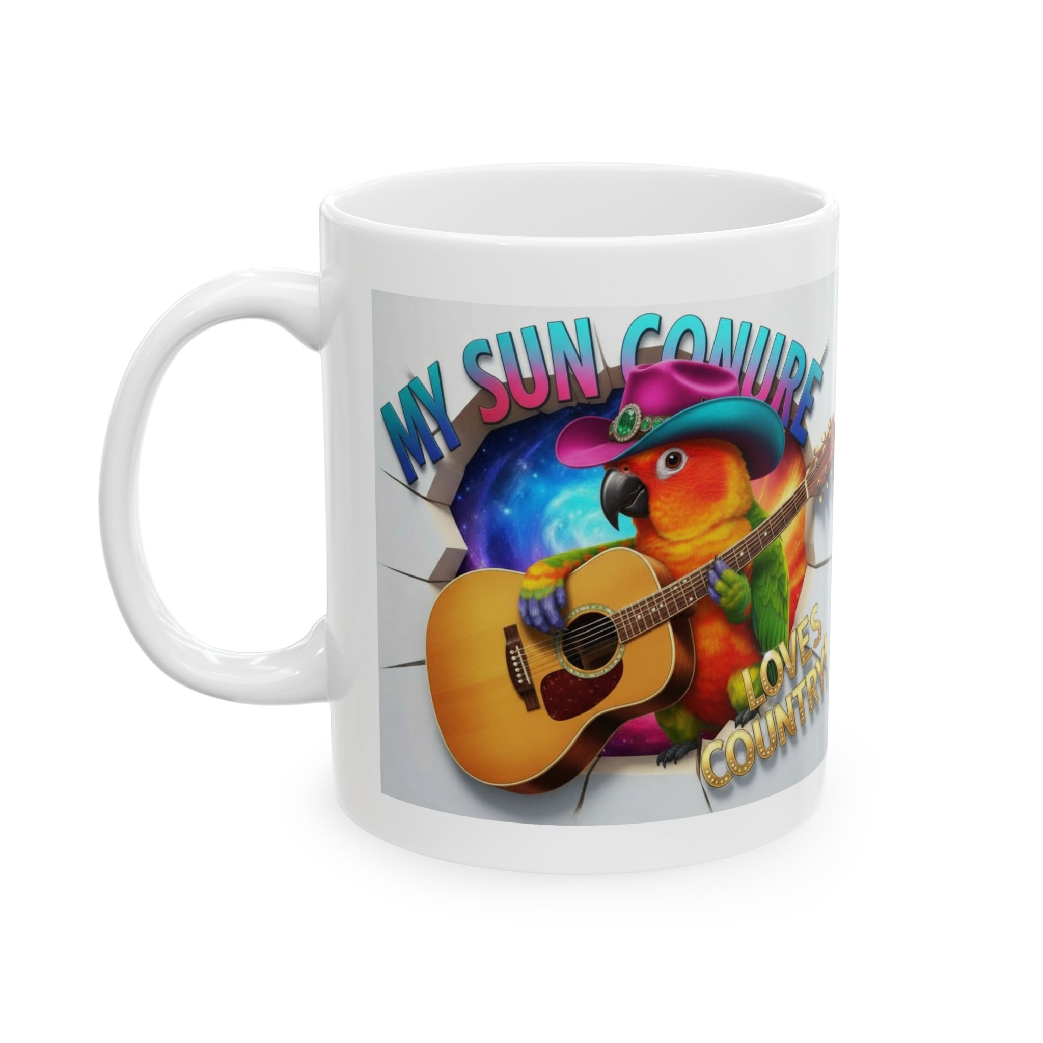 My Sun Conure Loves Country Mug