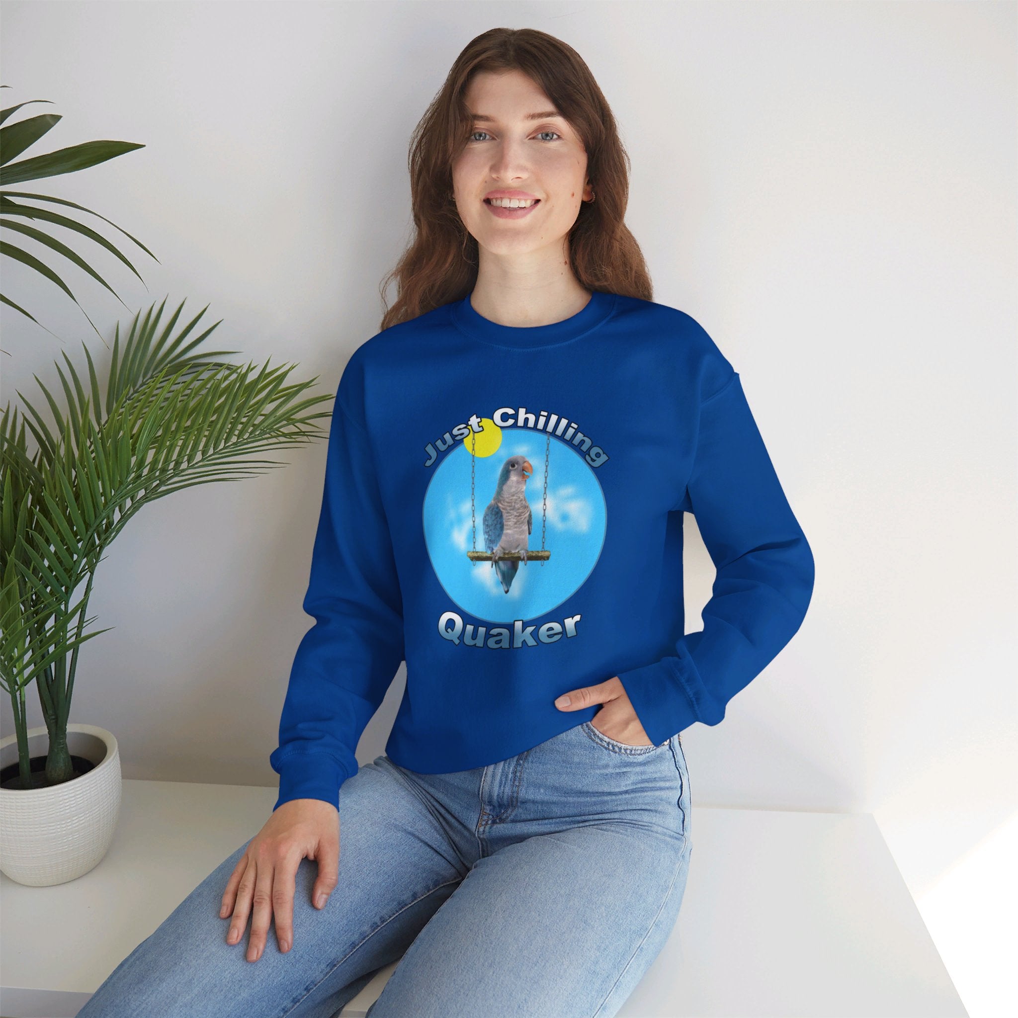Just Chilling Swing Blue Quaker Sweatshirt