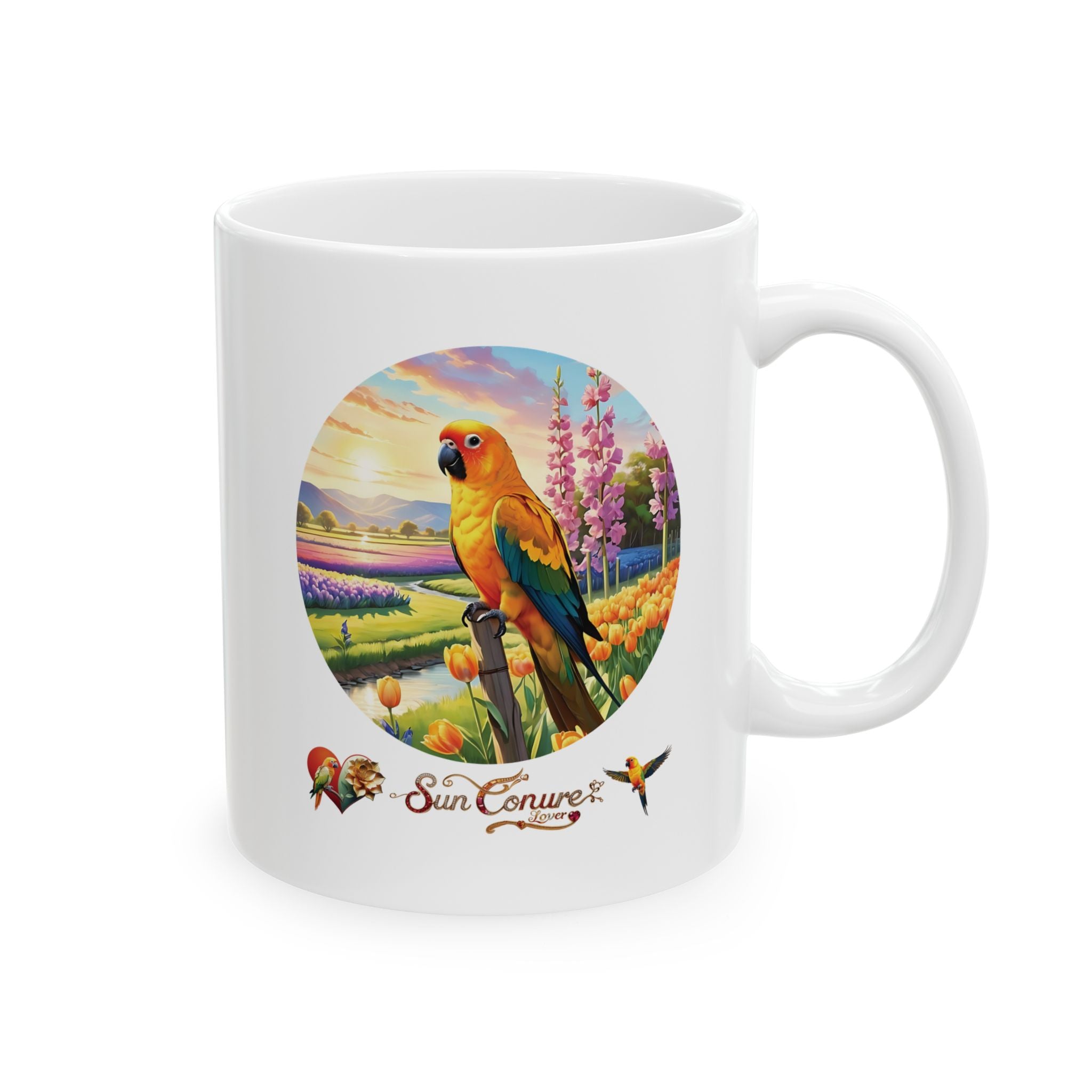 Floral Sun Conure Lover Mug