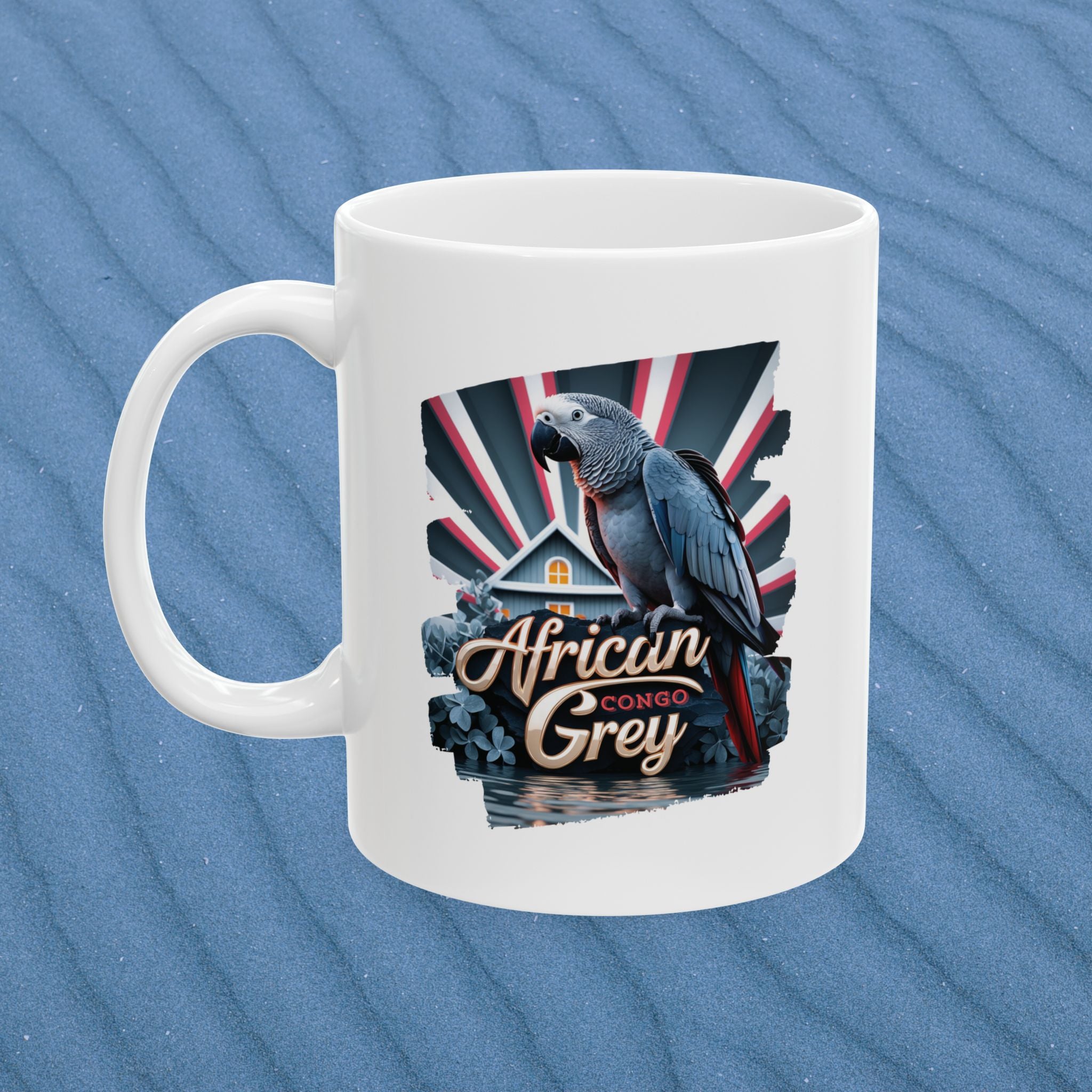African Grey Congo Ceramic Mug