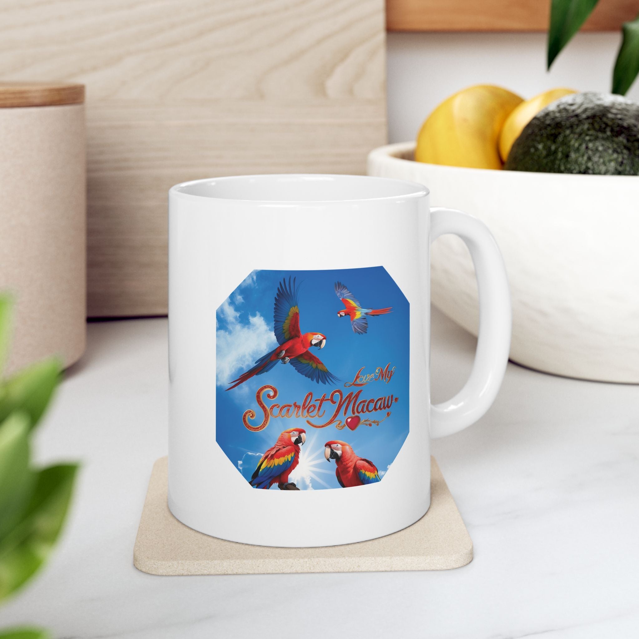 Love My Scarlet Macaw Sky Mug