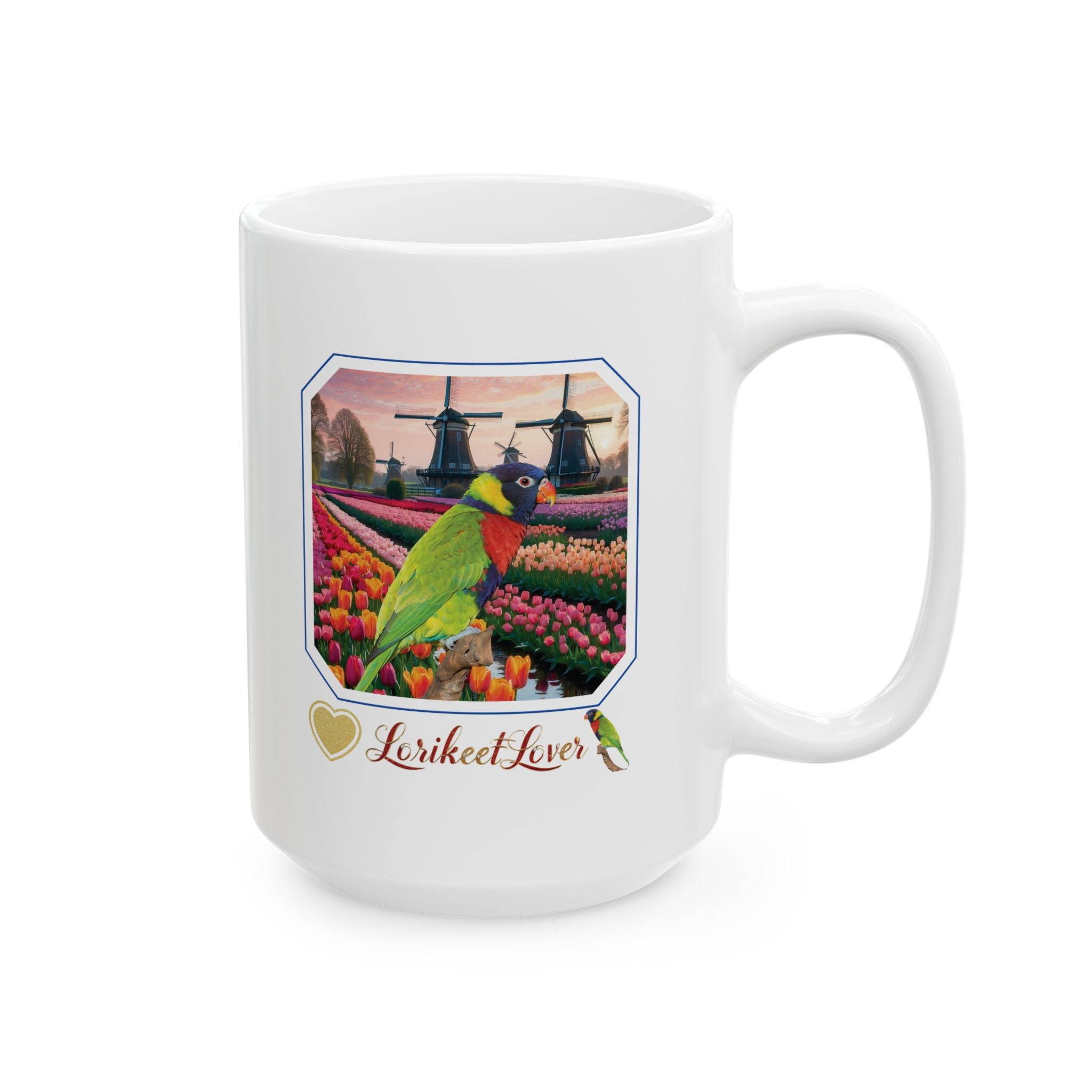 Lorikeet Lover Tulip Flower Mug
