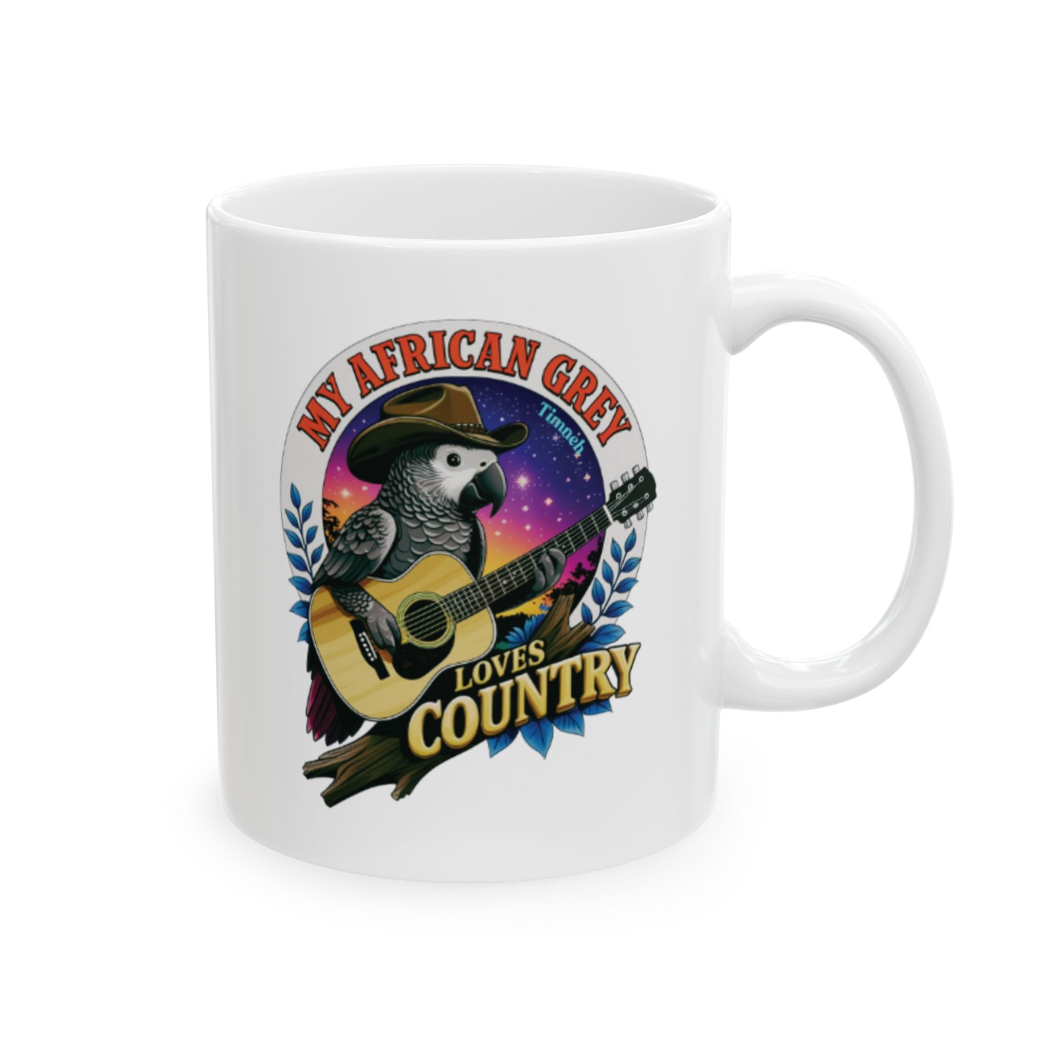 African Grey Timneh Loves Country Mug