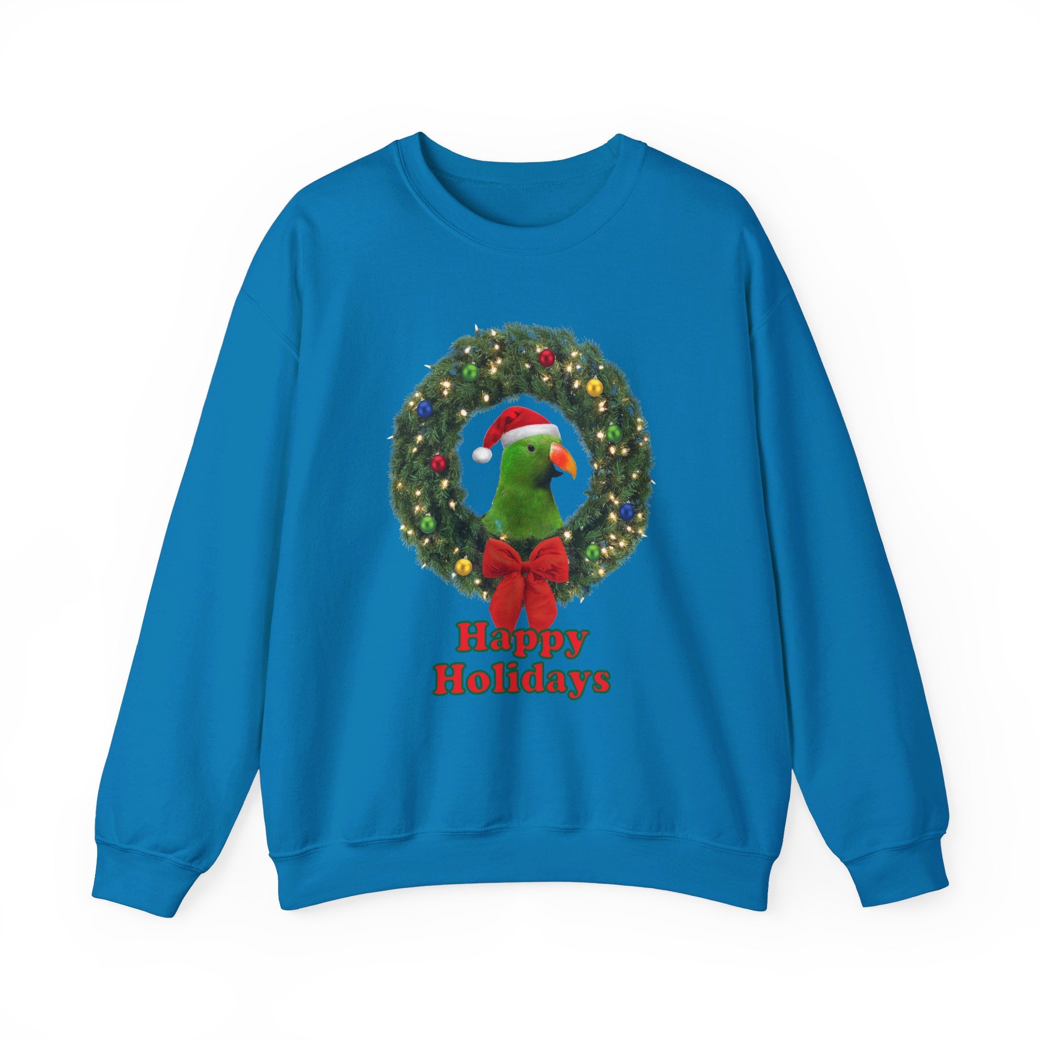 Happy Christmas Holidays Green Eclectus Sweatshirt