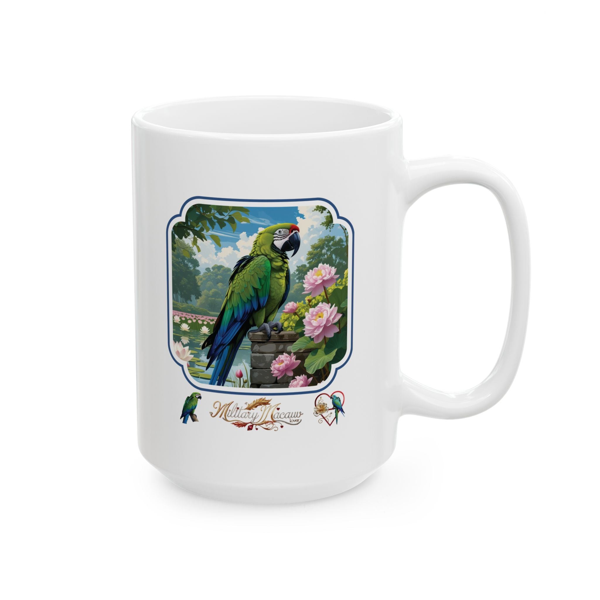 Military Macaw Lover Floral Mug