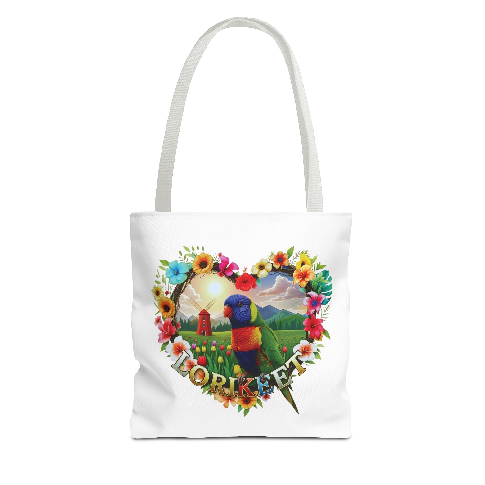 Lorikeet Floral Garden Tote Bag