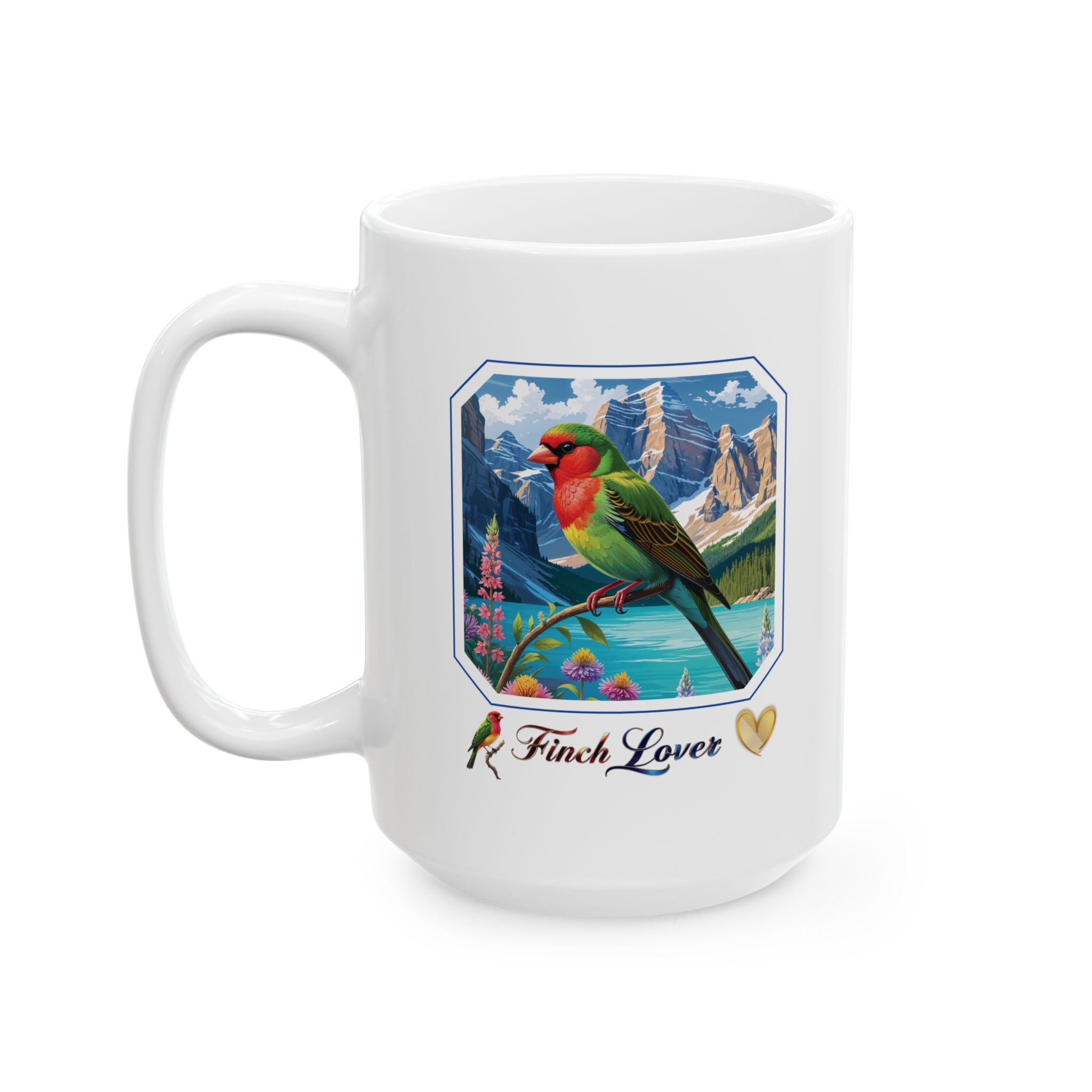 Finch Lover Mountain Mug