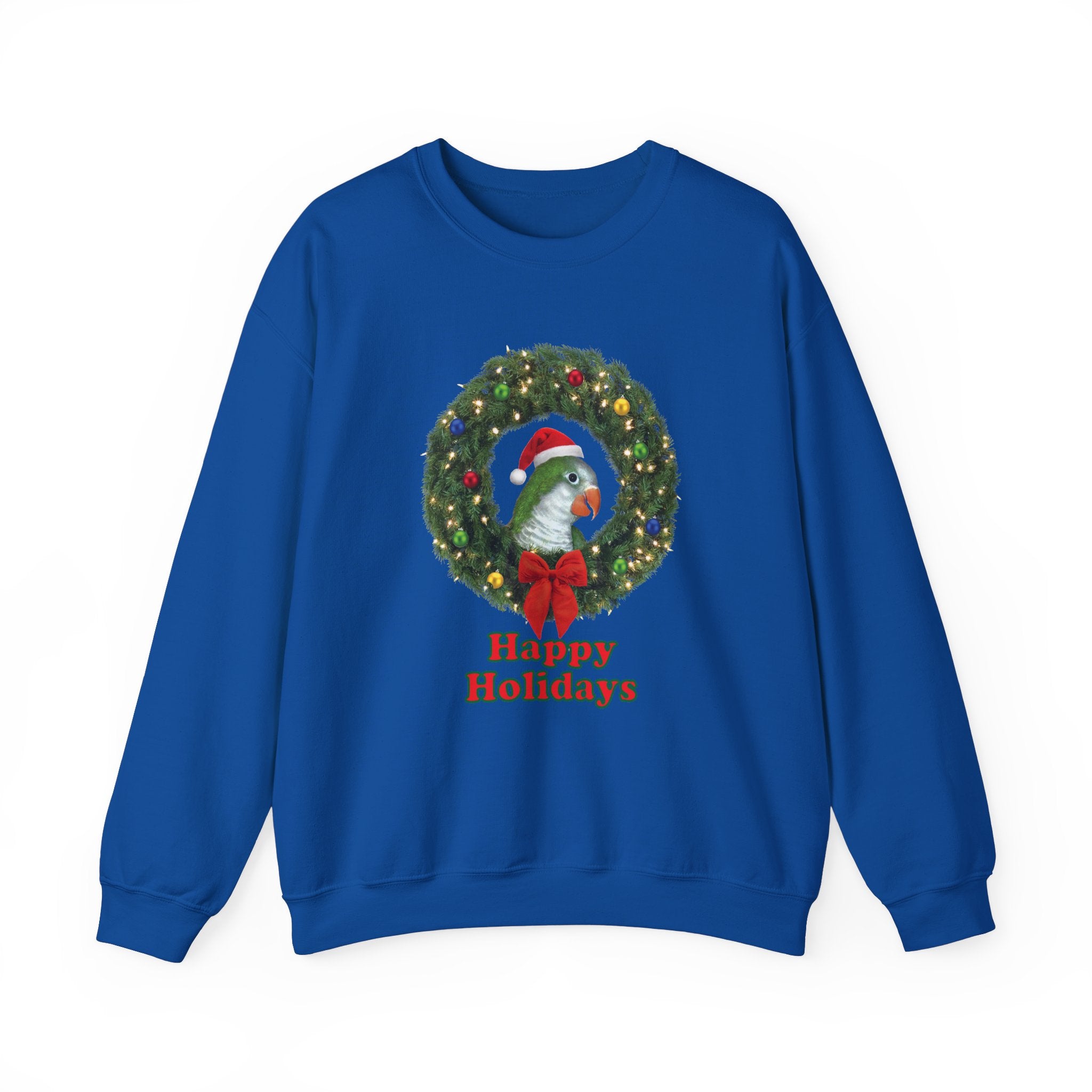 Happy Christmas Holidays Green Quaker Sweatshirt