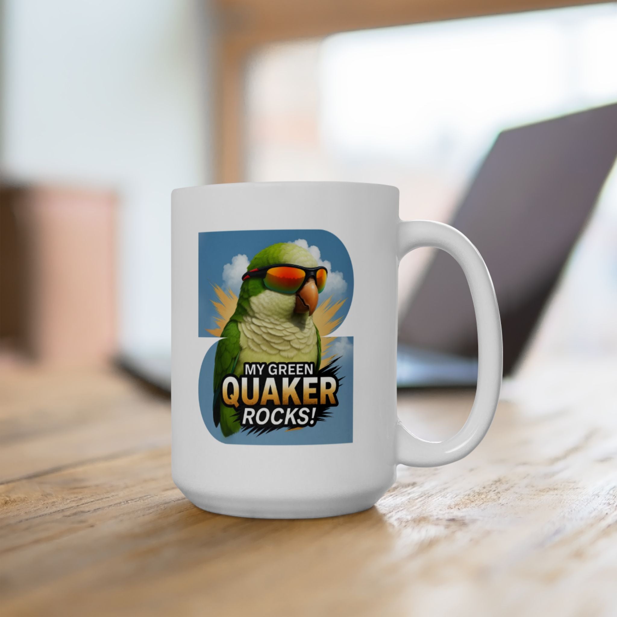 My Green Quaker Rocks Mug