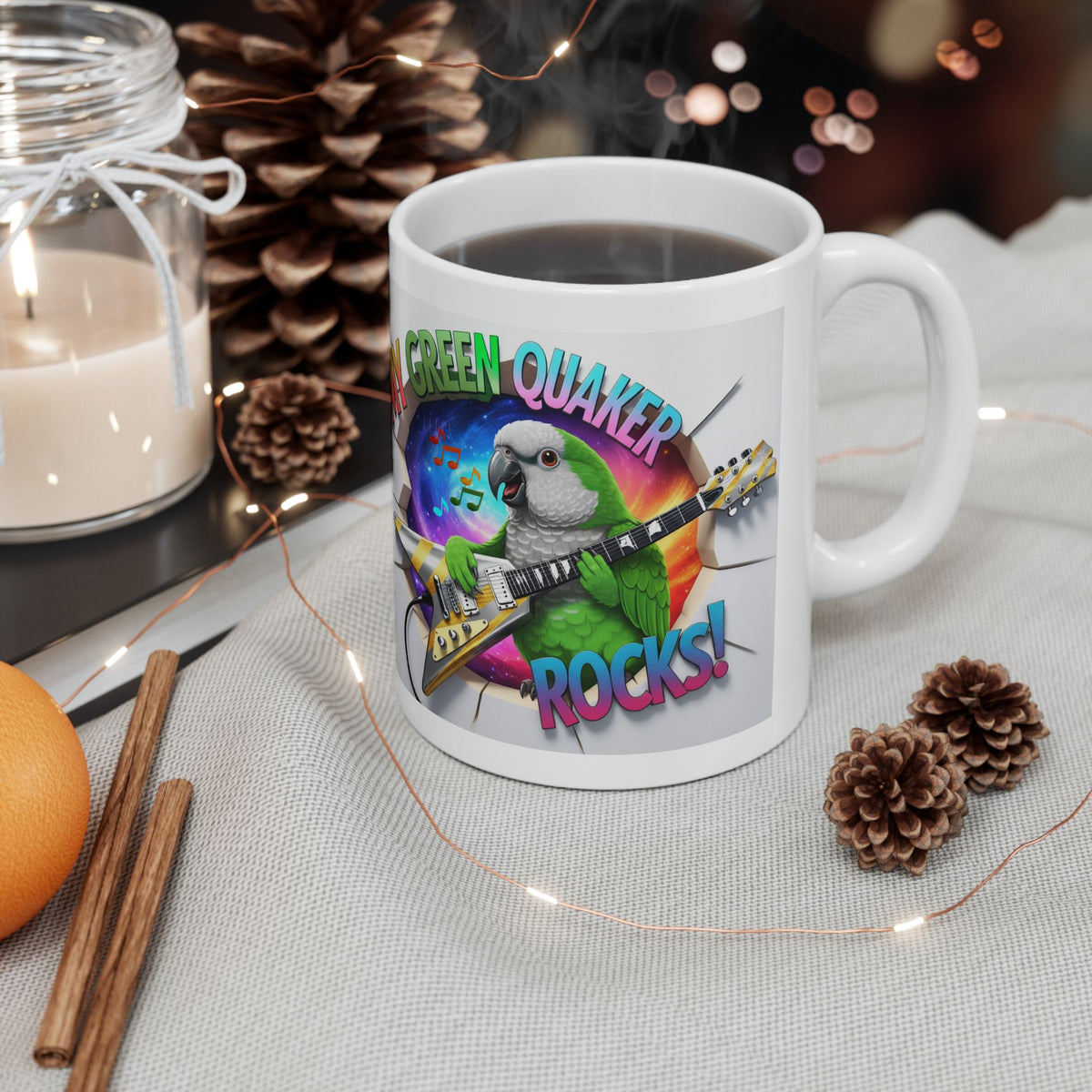 My Green Quaker Rocks Mug
