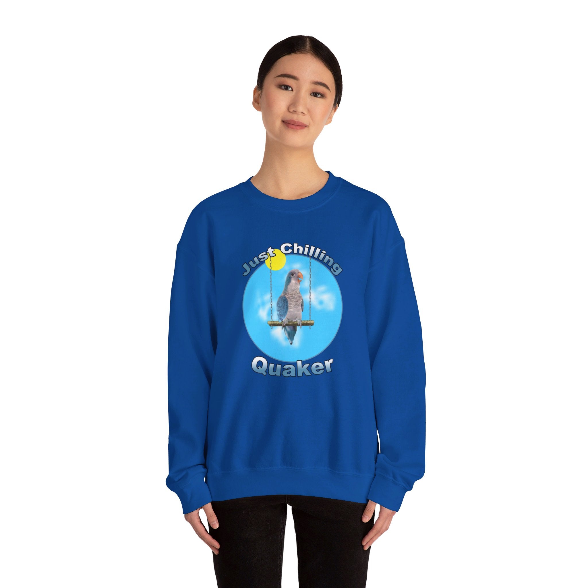 Just Chilling Swing Blue Quaker Sweatshirt