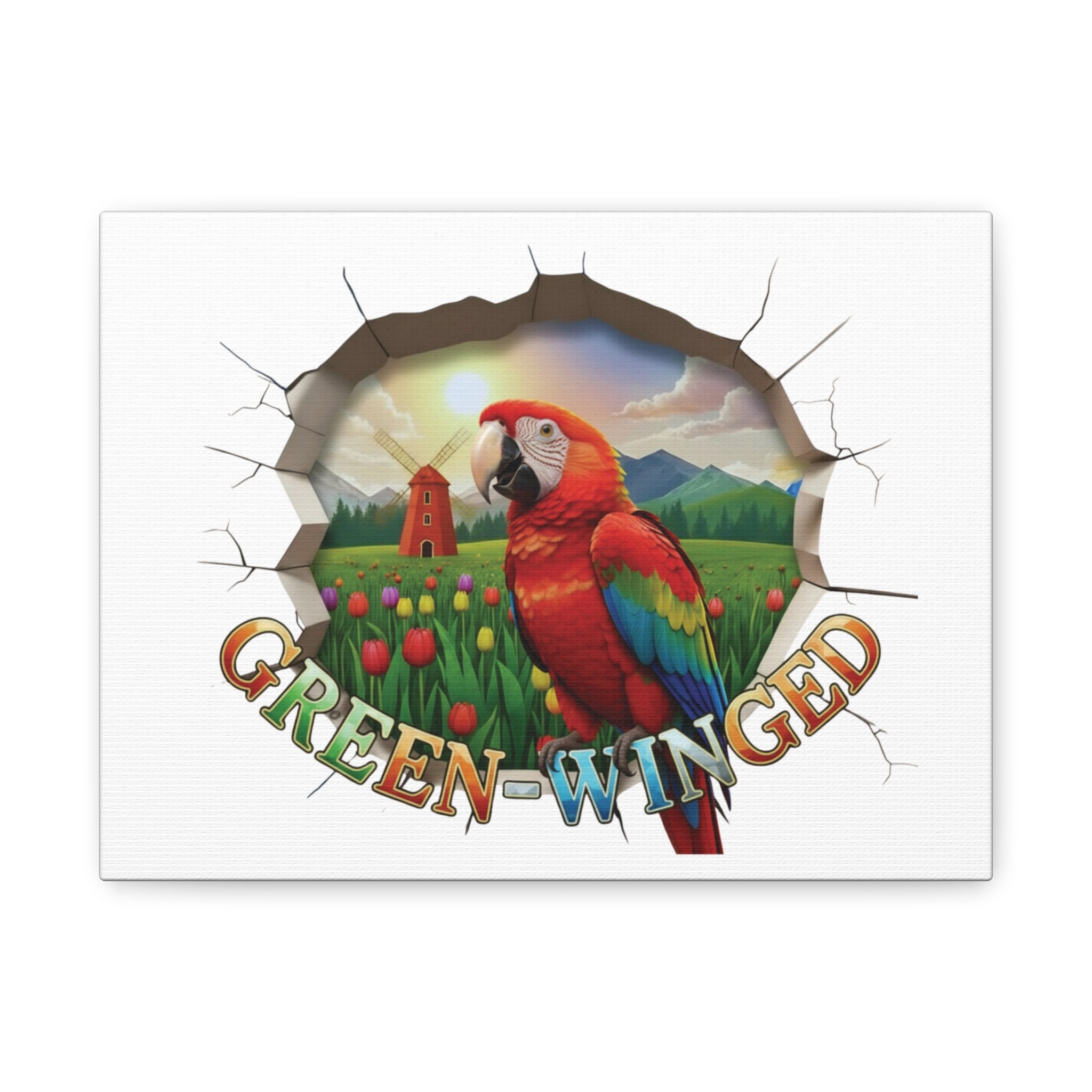 Green-Winged Macaw Breakthrough Wall-Hanging