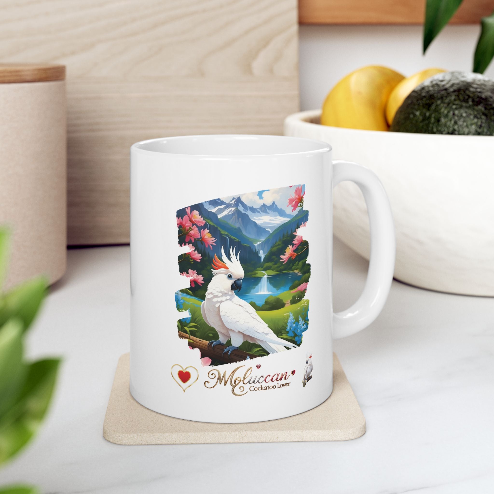 White Moluccan Cockatoo Lover Mug